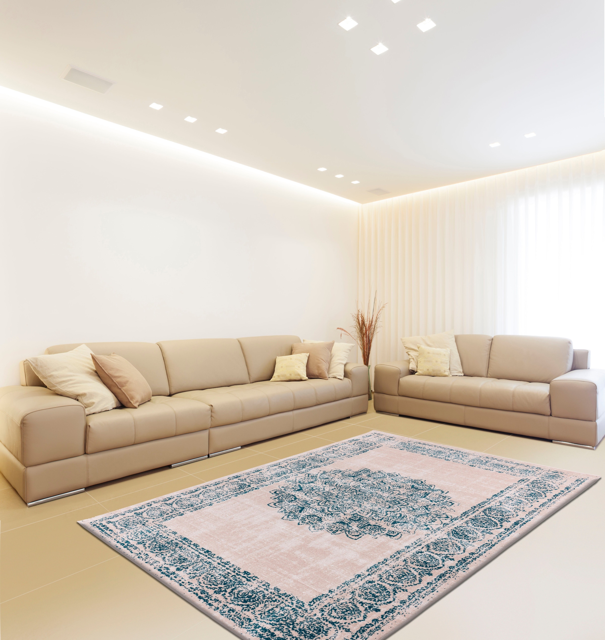 jetzt kaufen »Ruzica-101«, Design, Vintage Teppich Wohnzimmer Flachgewebe, rechteckig, calo-deluxe