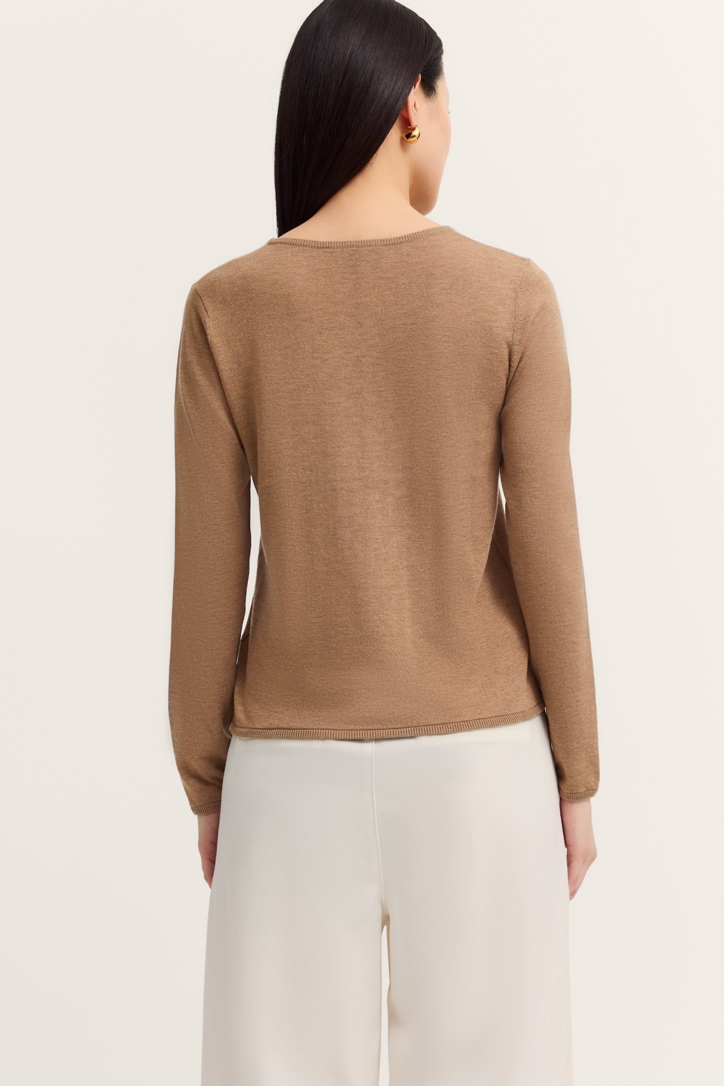 bugatti Pull à col rond »weich & elegant«, aus einem Kaschmir-Mix
