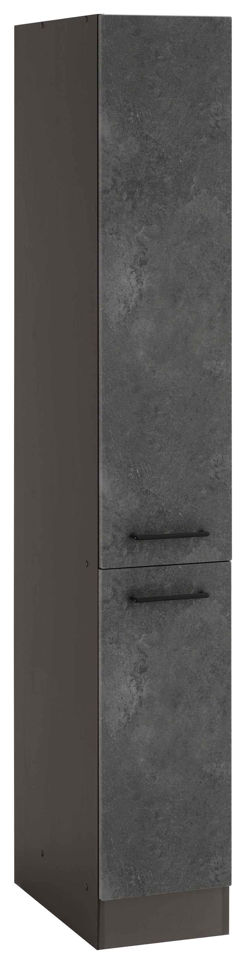 Image of KOCHSTATION Apothekerschrank "KS-Tulsa" 30 cm breit, 200 cm hoch, mit 2 Auszügen, Metallgriff, MDF Front