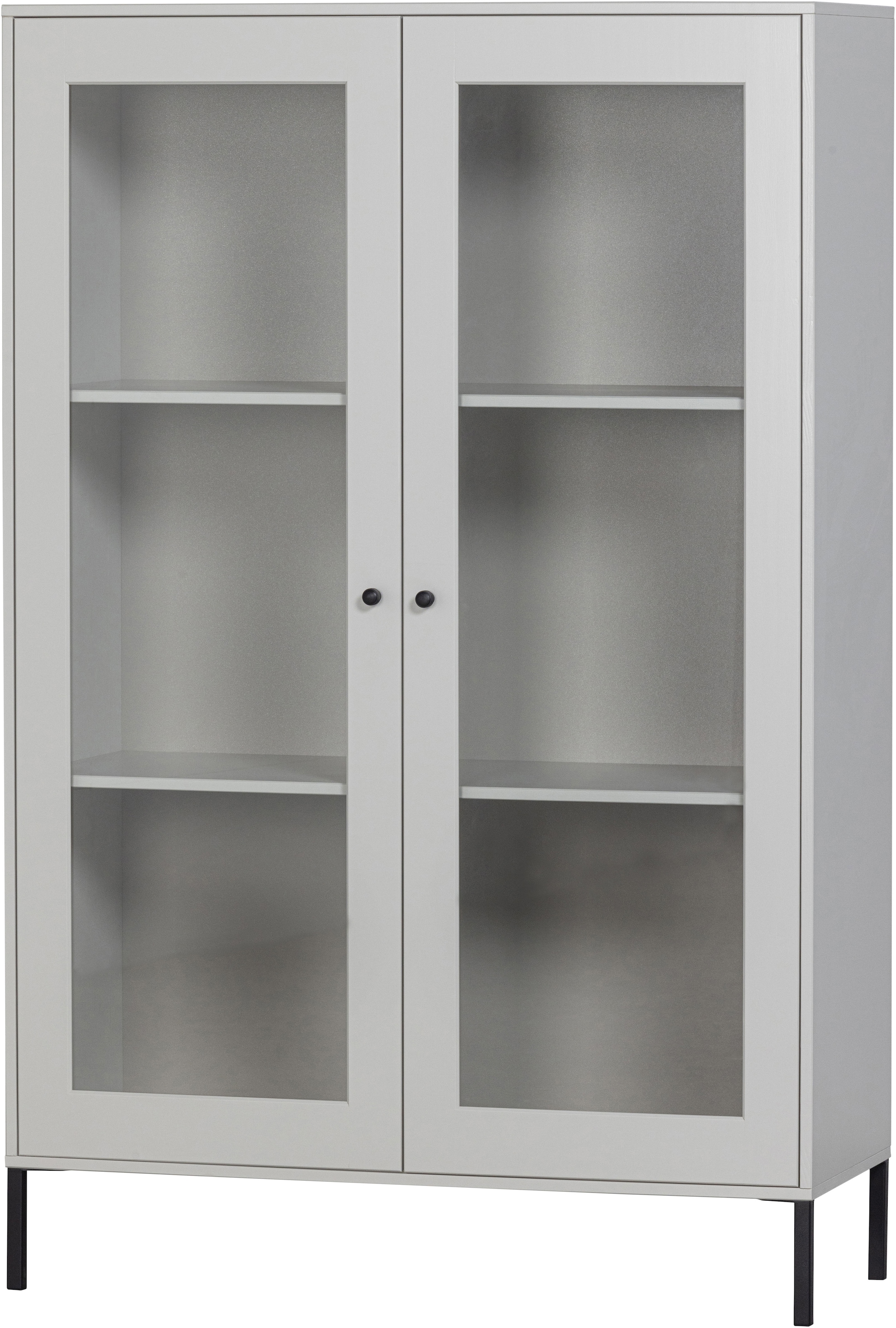 WOOOD Vitrine »Xam FSC®-Kiefernholz geschliffen mit offenen Fächern 100x40x155 cm« Sichtbare Maserung, Tragkraft 15 kg pro Boden, einfach zu montieren