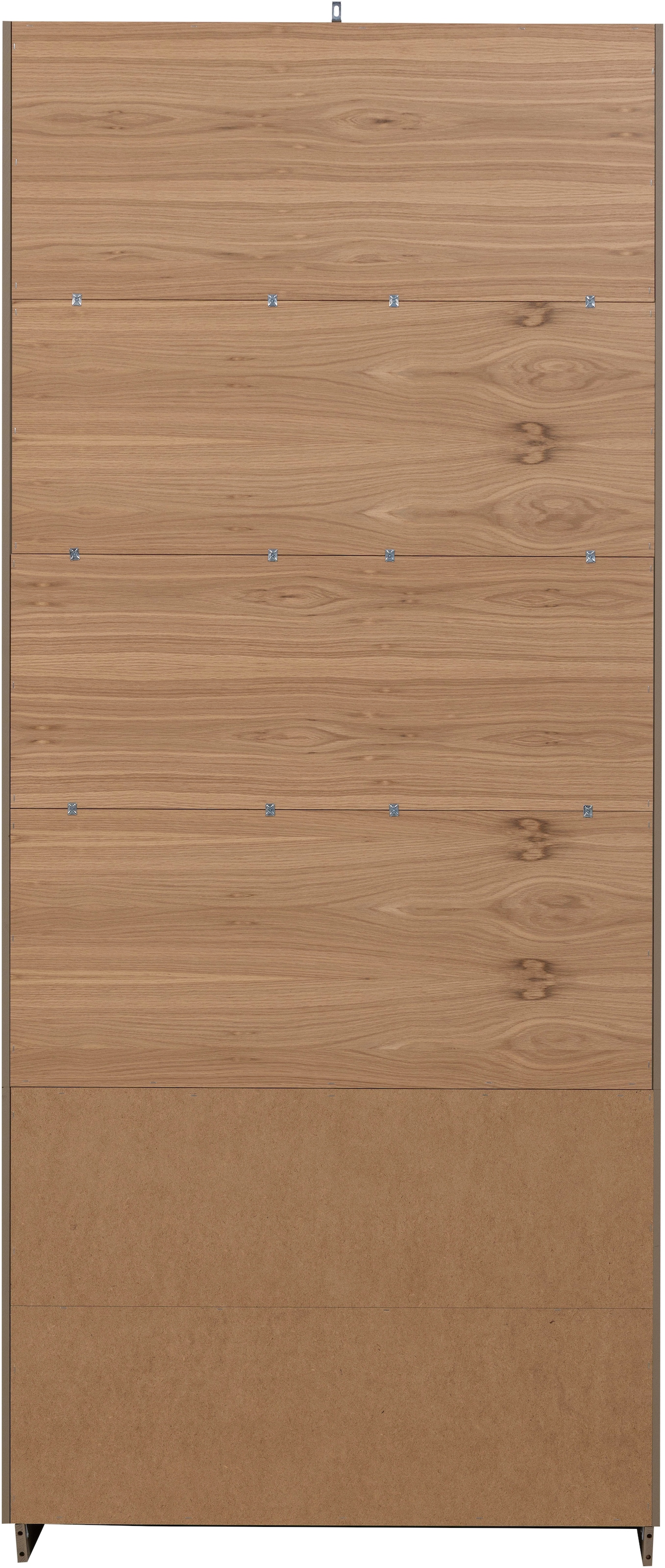 WOOOD Glasvitrine »Casa FSC® Mix Kiefernholz Glastüren mit Eichendekor 101x40x236 cm« Kratzfeste Melaminoberfläche, sichtbare Maserung, einfach zu montieren