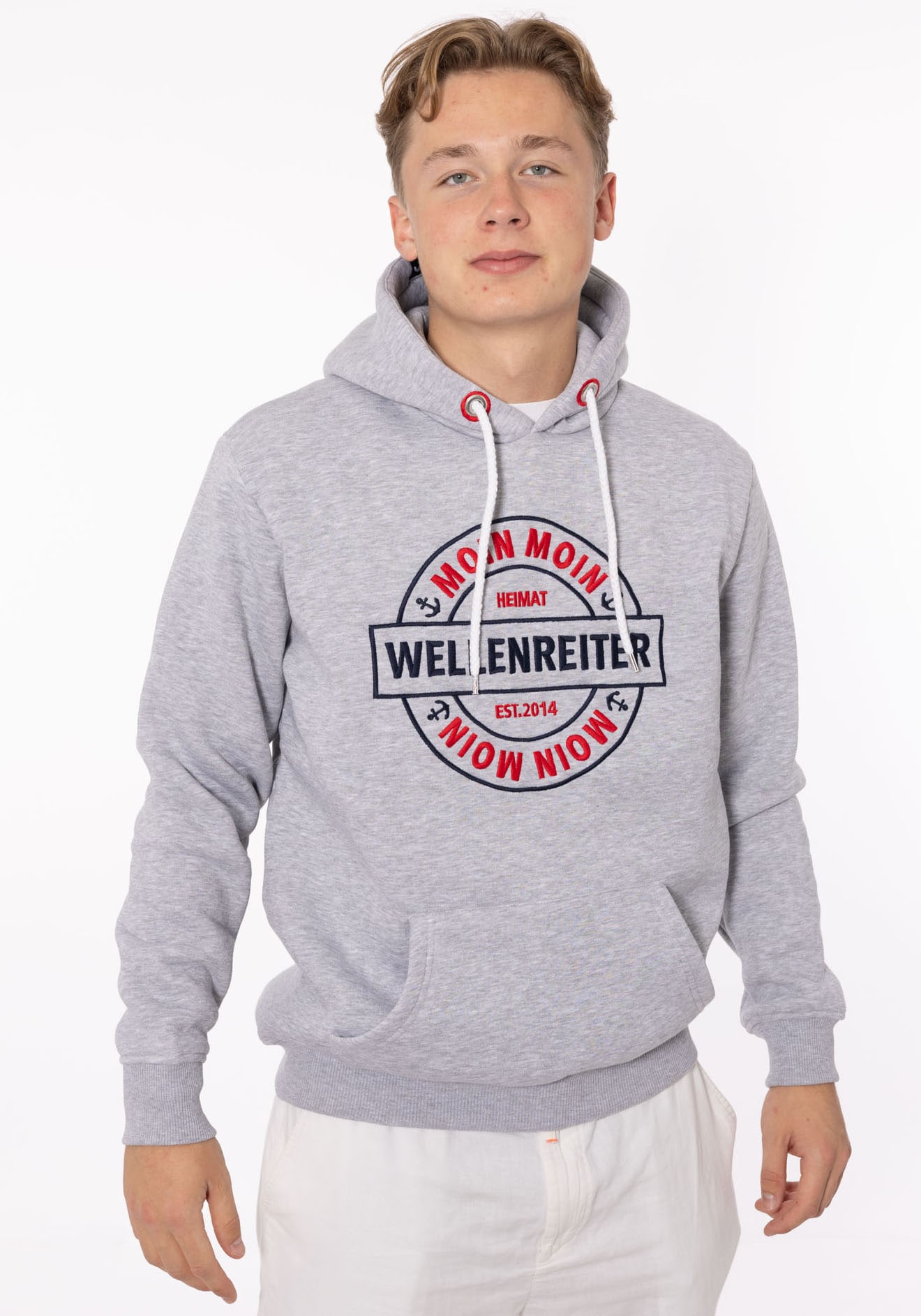 Hoodie »"Wellenreiter" Herren«, mit Fronttaschen und Kordel