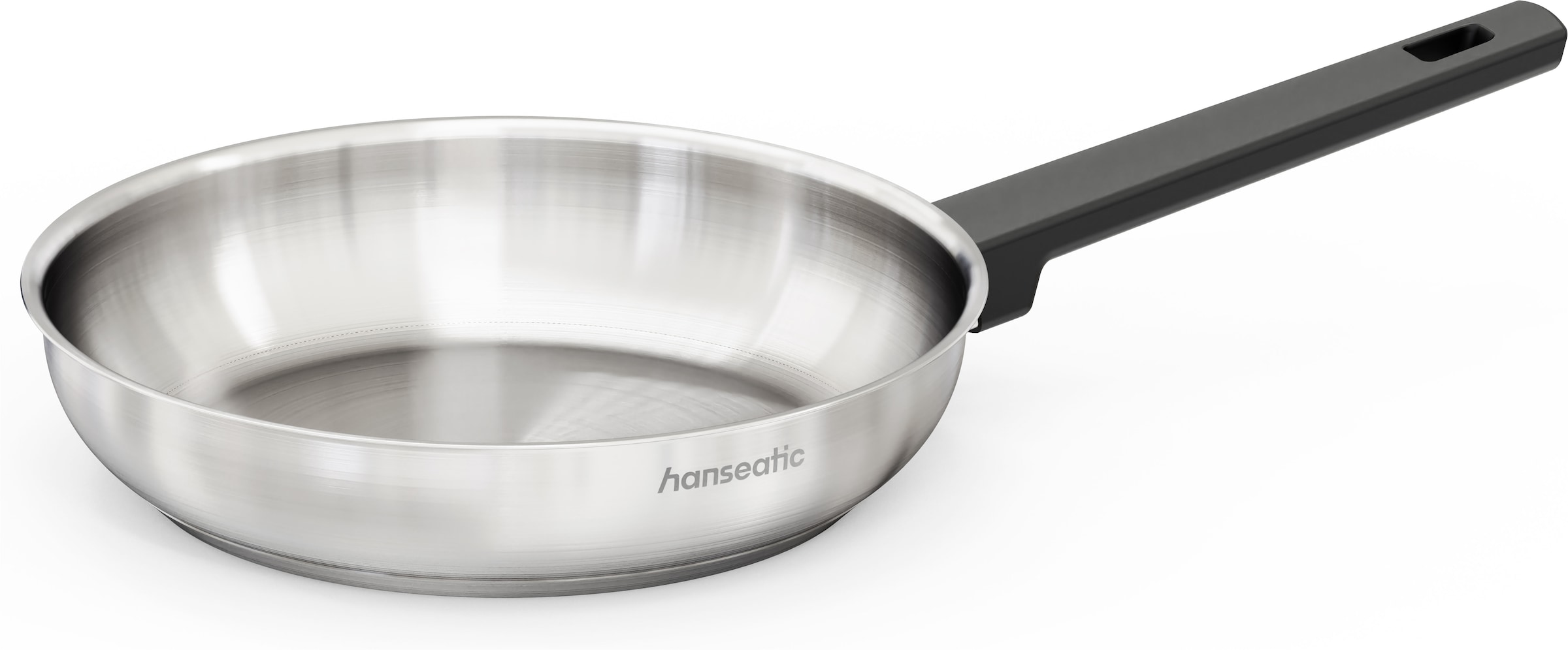 Hanseatic Set de poêles »SMART« Acier inoxydable 18/10 Ensemble, 1 poêle Ø 24 cm et 28 cm, 2 tlg. sans revêtement, économe en énergie, pour tous types de plaques, y compris induction