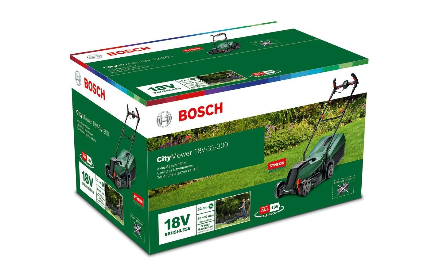 BOSCH Akkurasenmäher »CityMower 18V«, Ohne Akku/Ladegerät