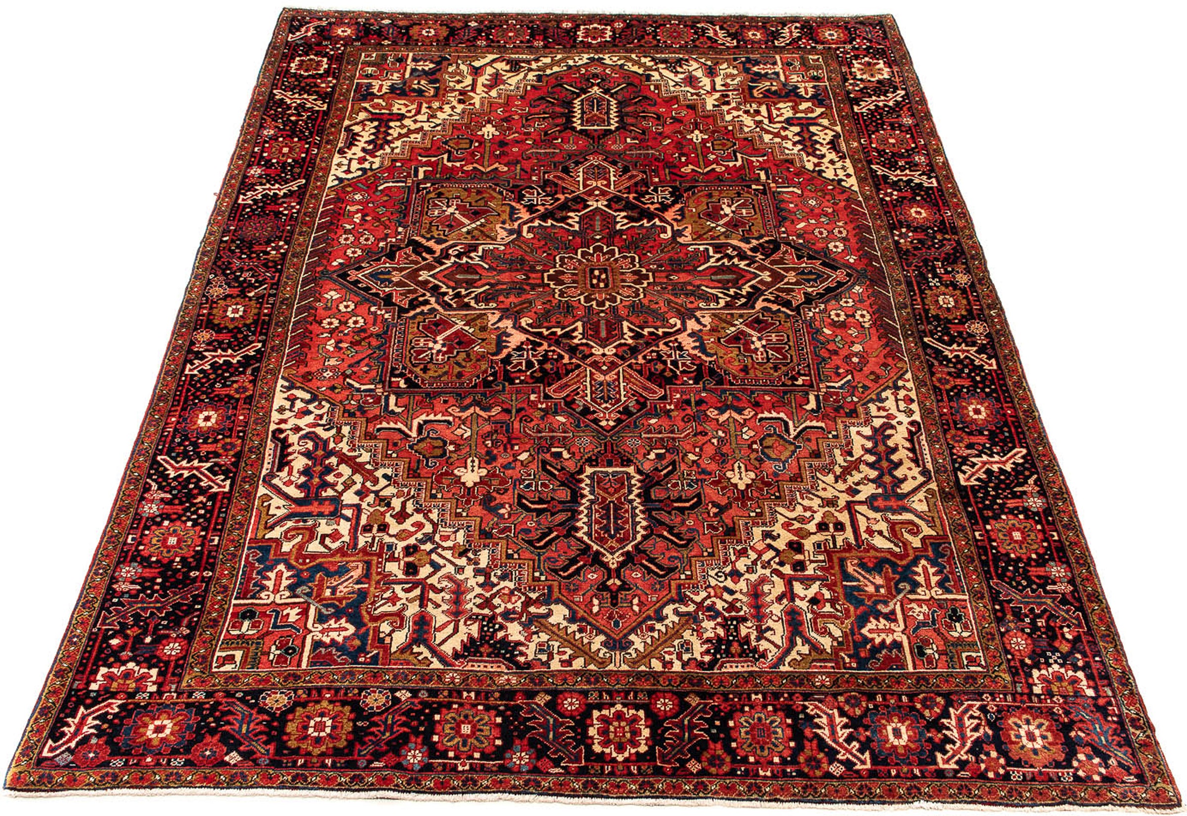 Image of morgenland Orientteppich »Perser - Nomadic - 368 x 286 cm - dunkelrot«, rechteckig, 10 mm Höhe, Wohnzimmer, Handgeknüpft, Einzelstück mit Zertifikat bei Ackermann Versand Schweiz