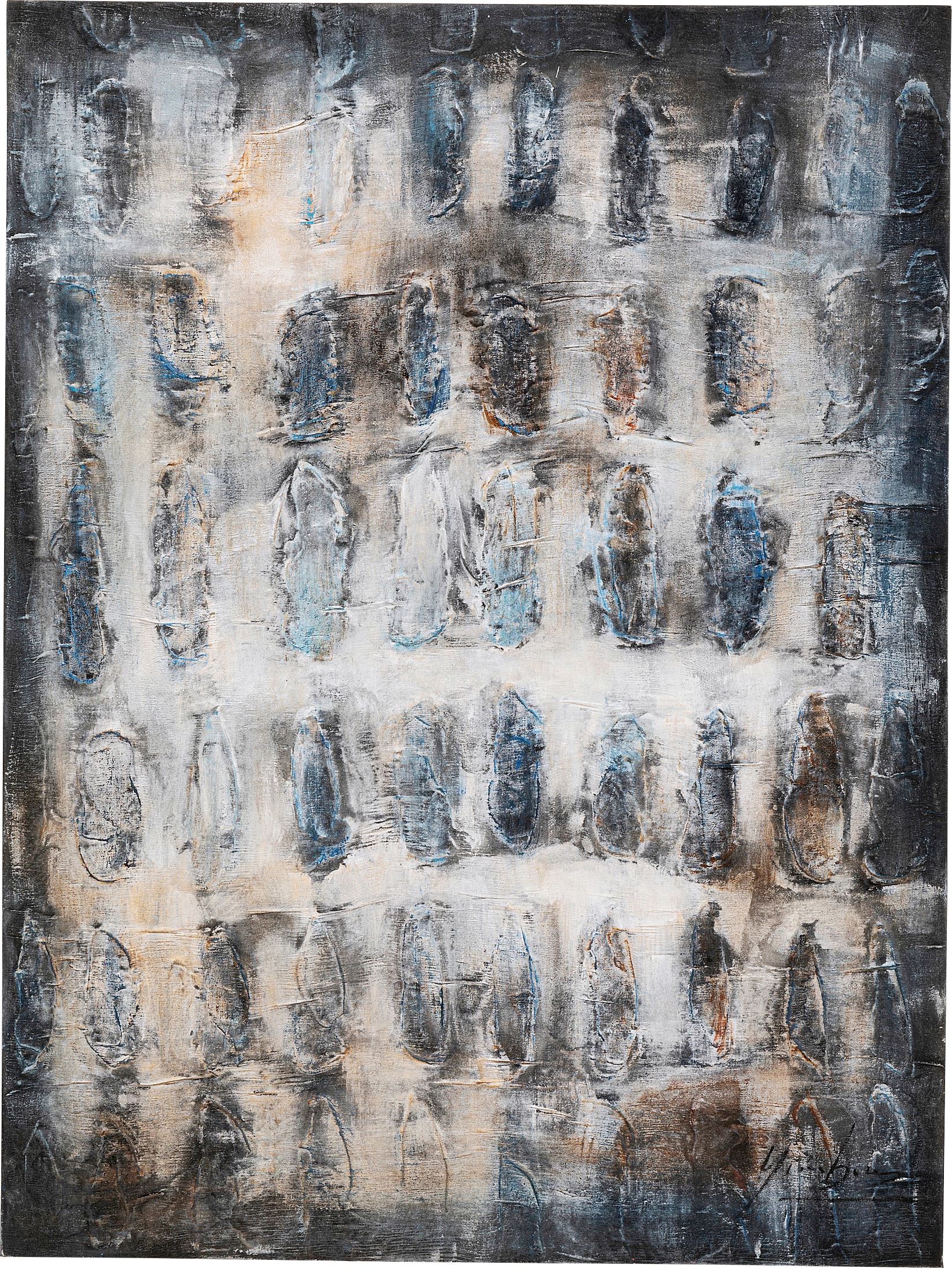 Image of Kare Design Leinwandbild "Leinwandbild Shadows Grau 90x120cm"