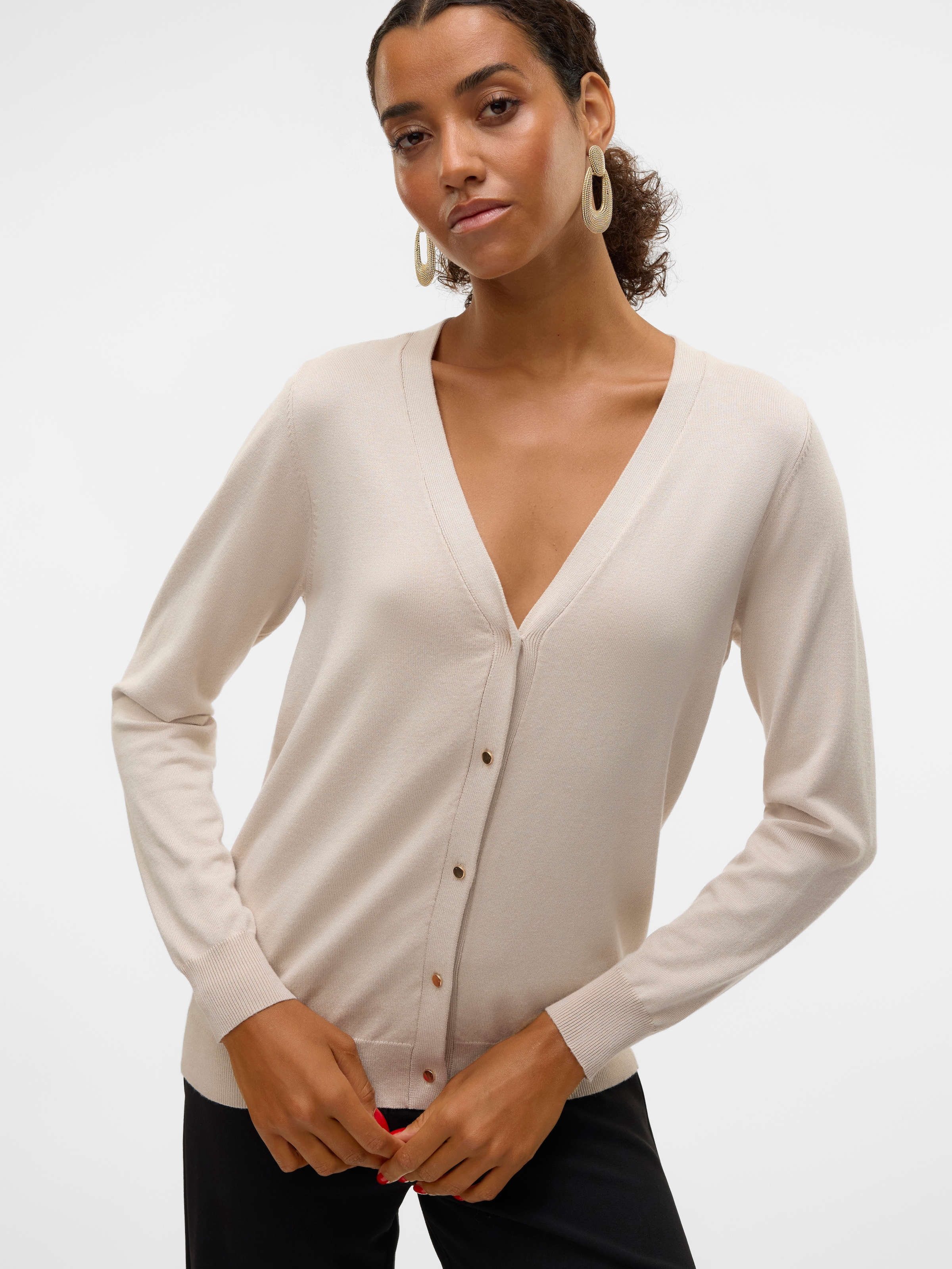 Vero Moda Strickjacke »VMSILJE LS V-NECK CARDIGAN GA NOOS«
