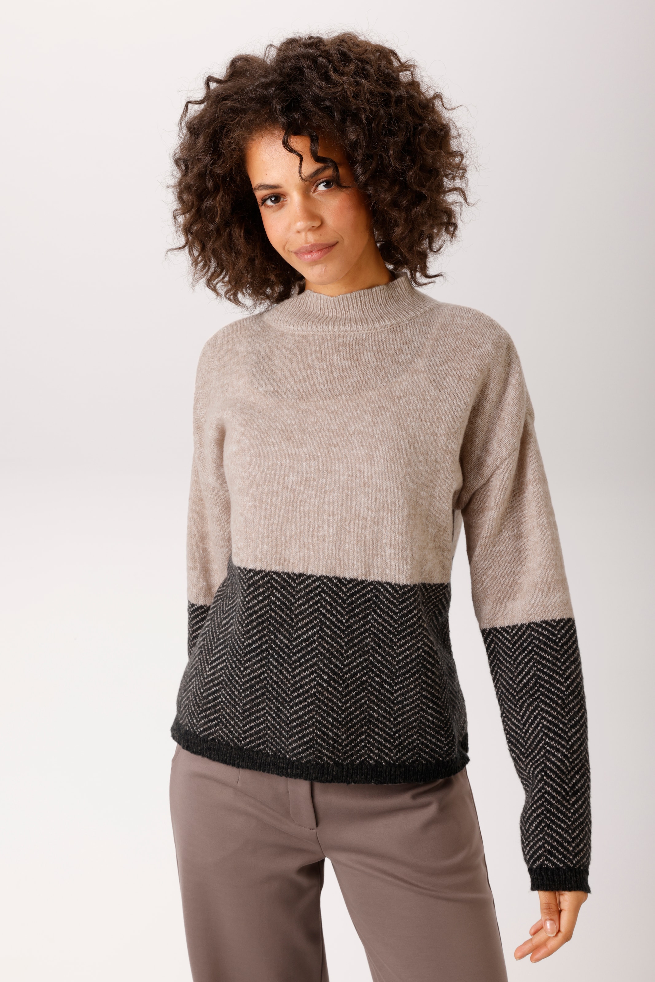 Image of Aniston CASUAL Strickpullover im Colorblocking und Muster-Mix - NEUE KOLLEKTION