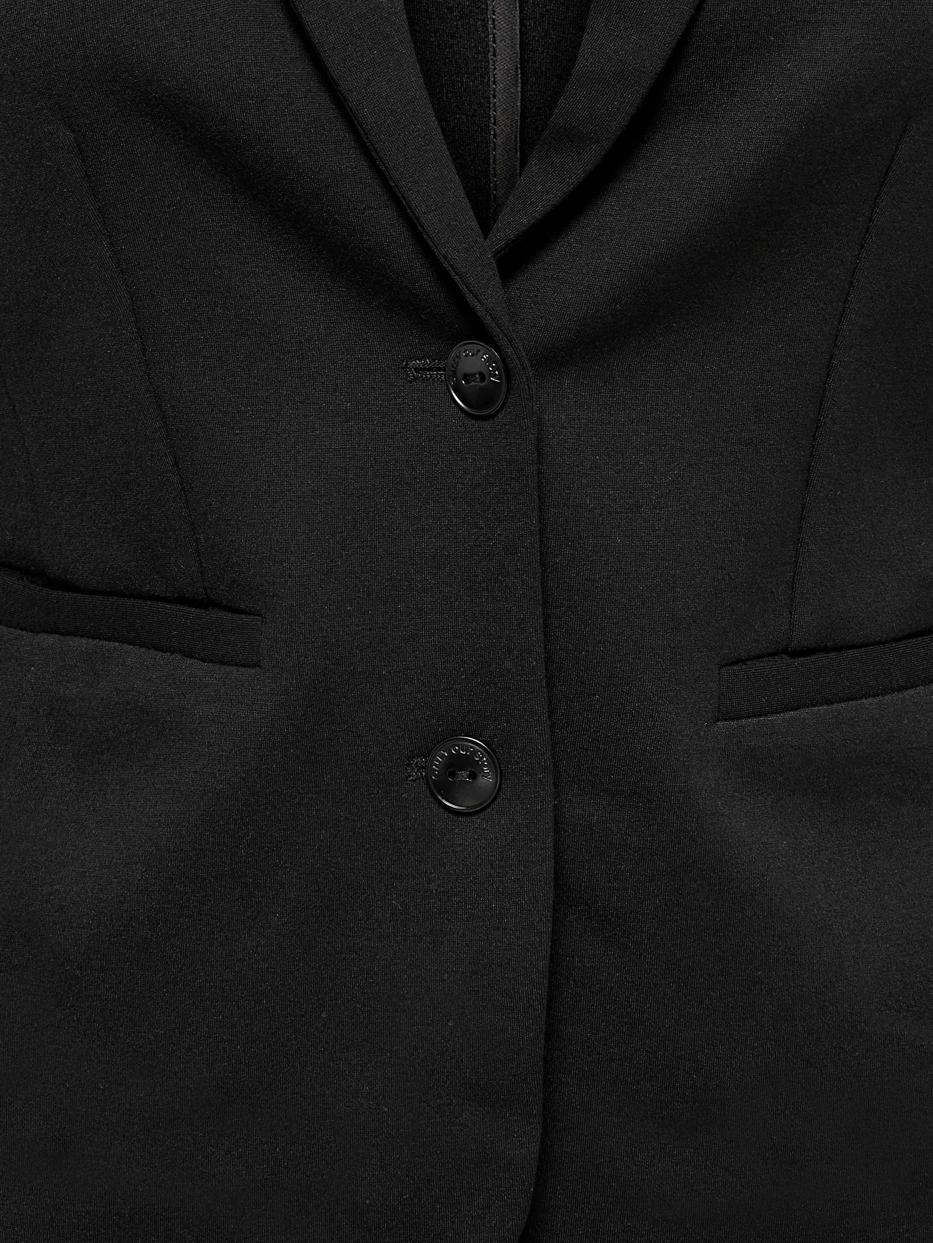 ONLY Blazer en jersey »ONLPOPTRASH – 2-Knopf Blazer mit taillierter Silhouette« regular fit, Milano Rib, Materialmix, Reverskragen, unifarben