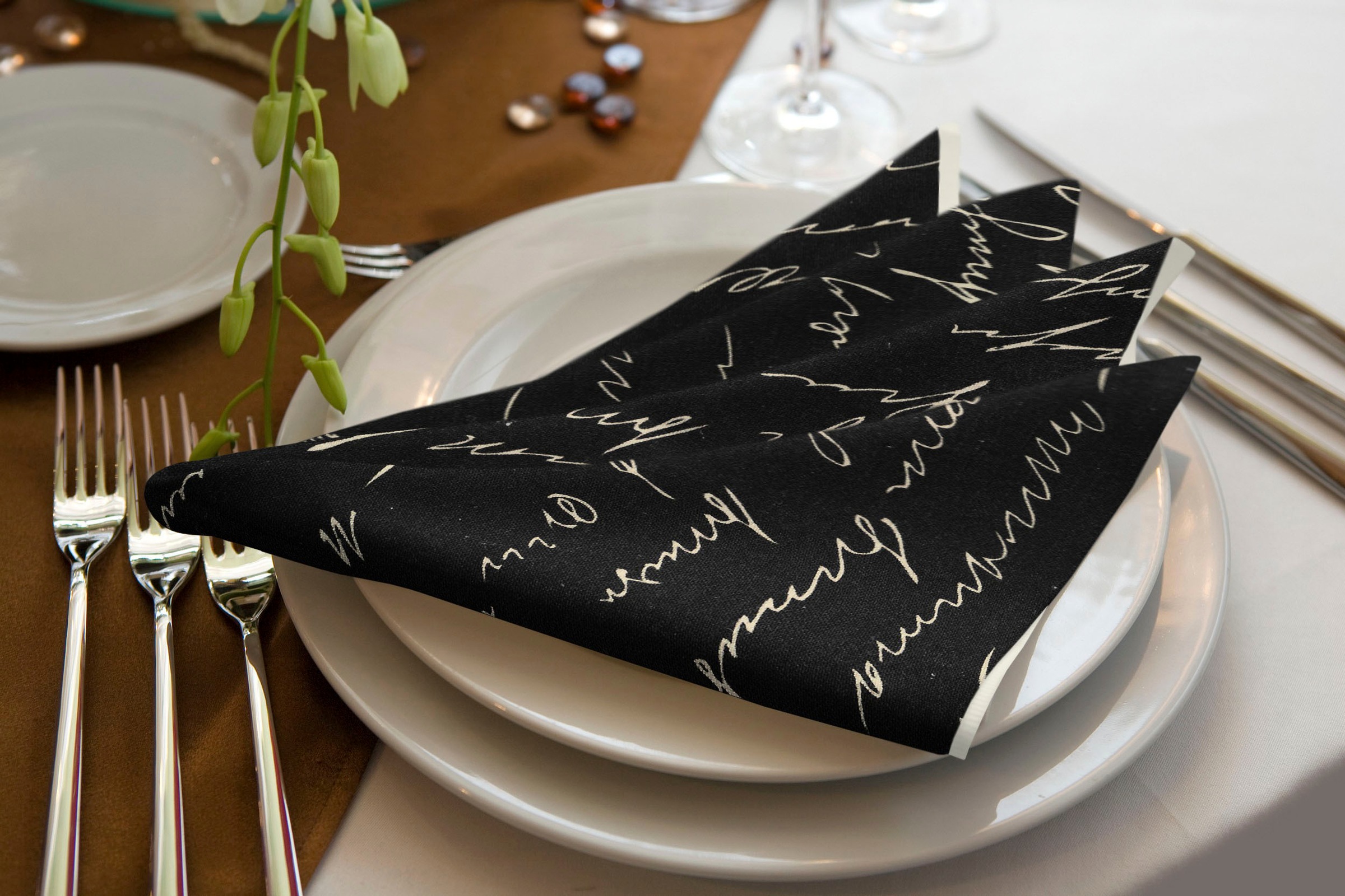 Adam Stoffserviette "Scribble" aus Bio-Baumwolle,Made in Germany