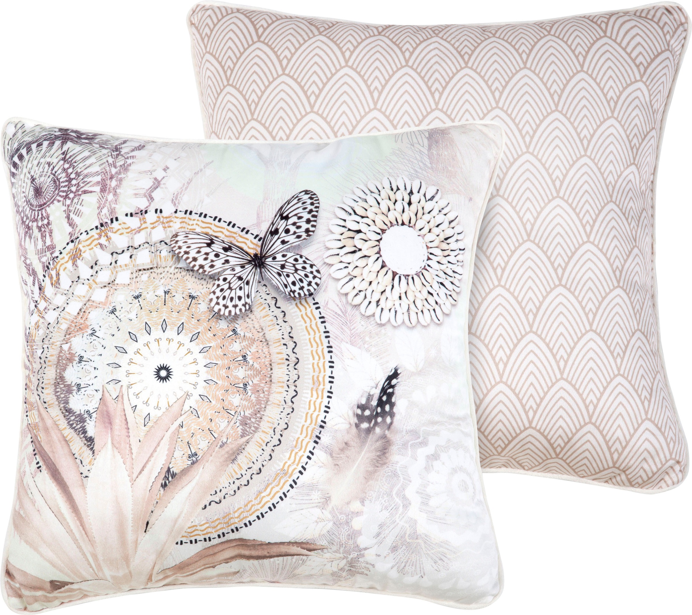 Image of hip Dekokissen »Kaskae«, (1 St., 1 48x48 cm Dekokissen - Mit biese), Mandala bei Ackermann Versand Schweiz