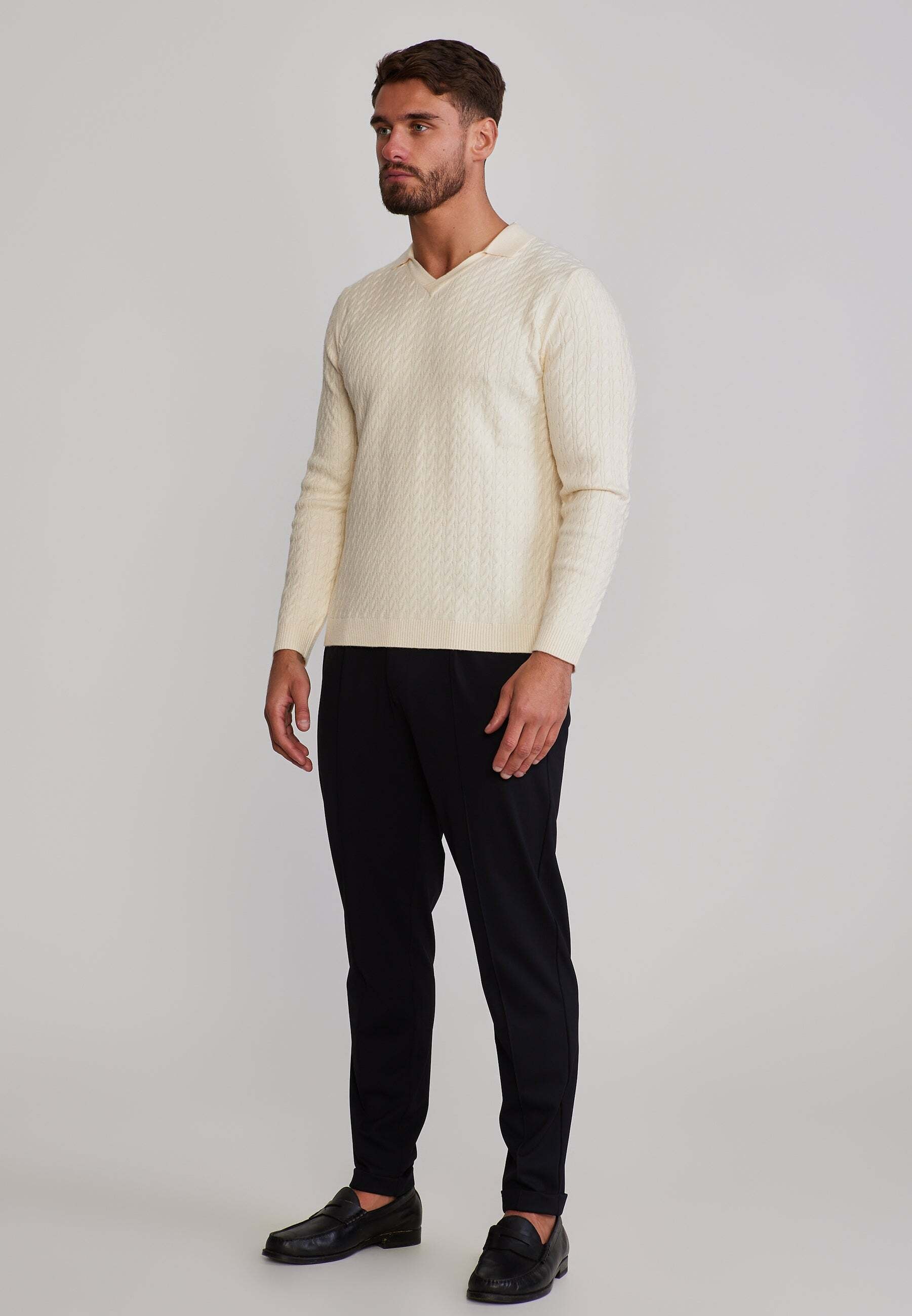 Siksilk Polo à manches longues »Siksilk Langarmpolo Knitted Polo«
