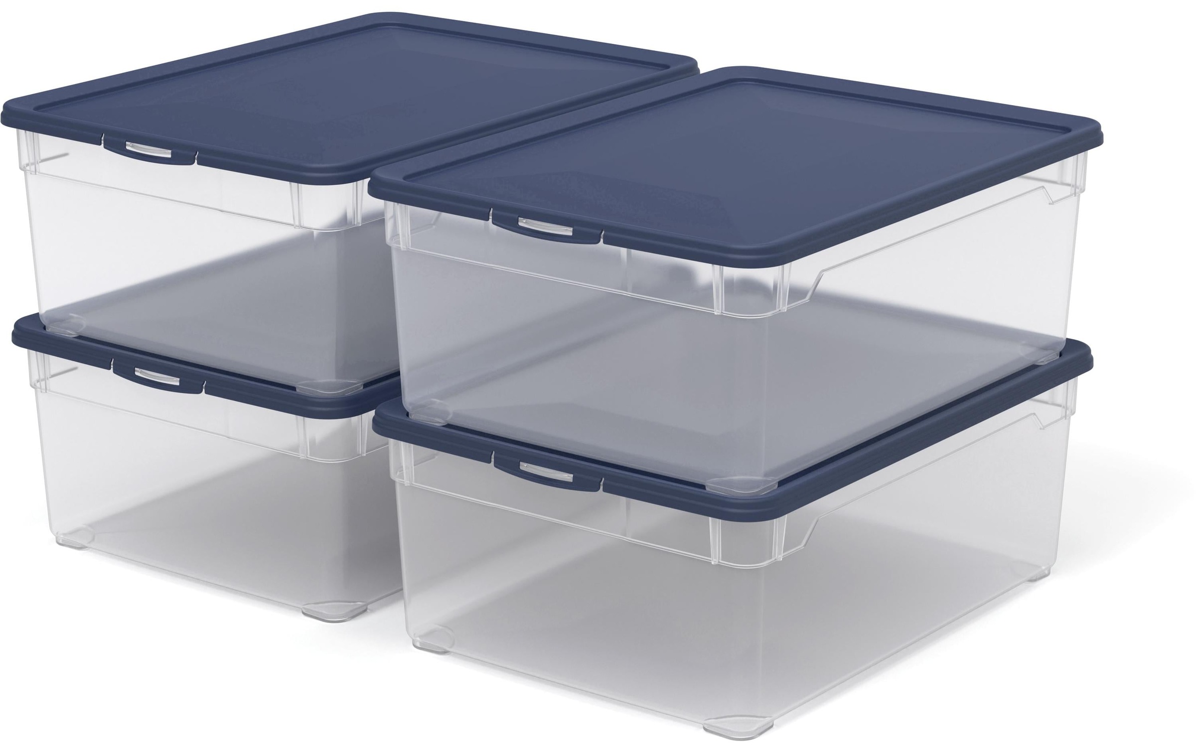 Image of ROTHO Aufbewahrungsbox "CLEAR Blau, 4 tlg."