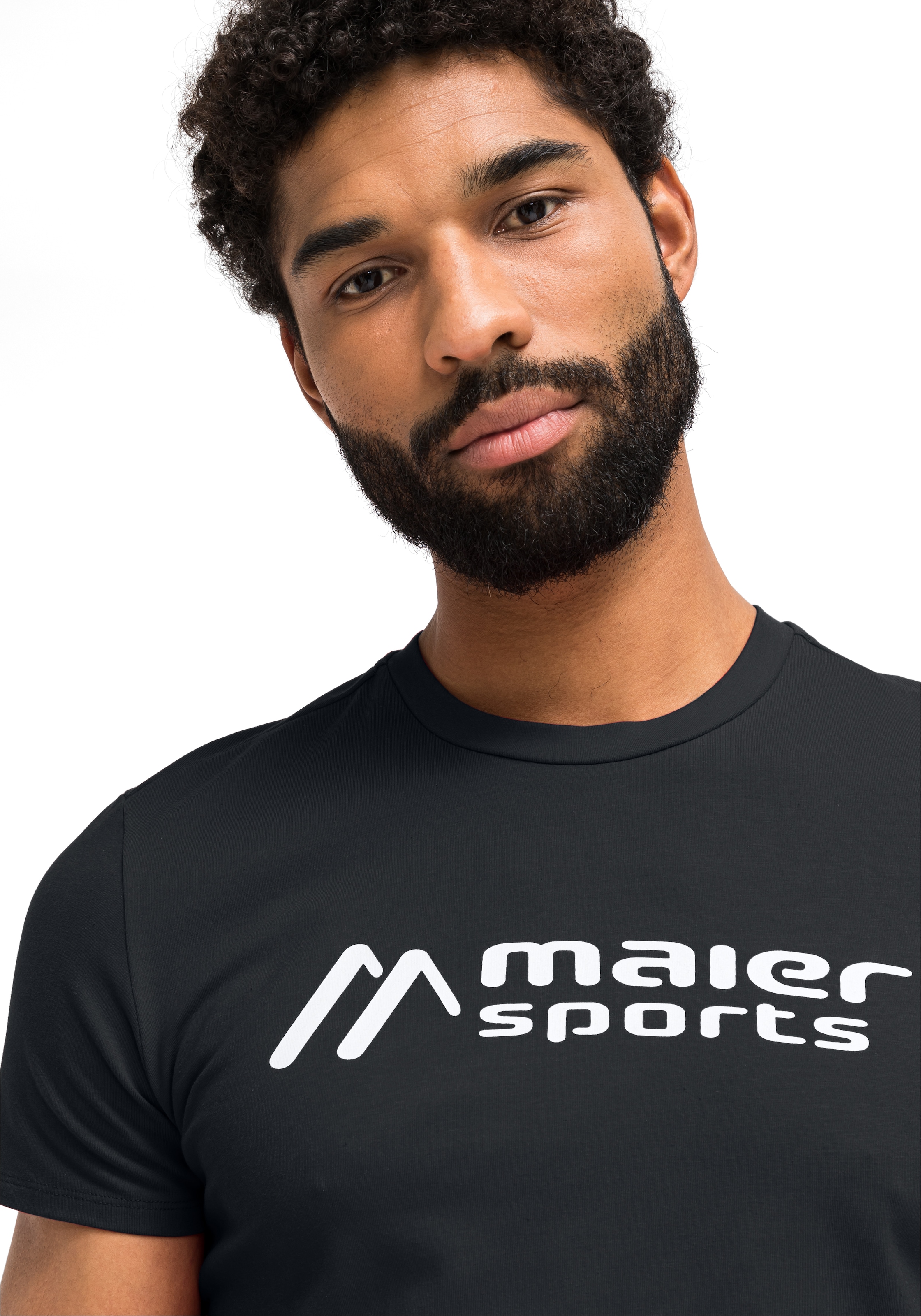 Maier Sports Funktionsshirt »MS Tee M«, Vielseitiges Rundhalsshirt aus elastischem Material