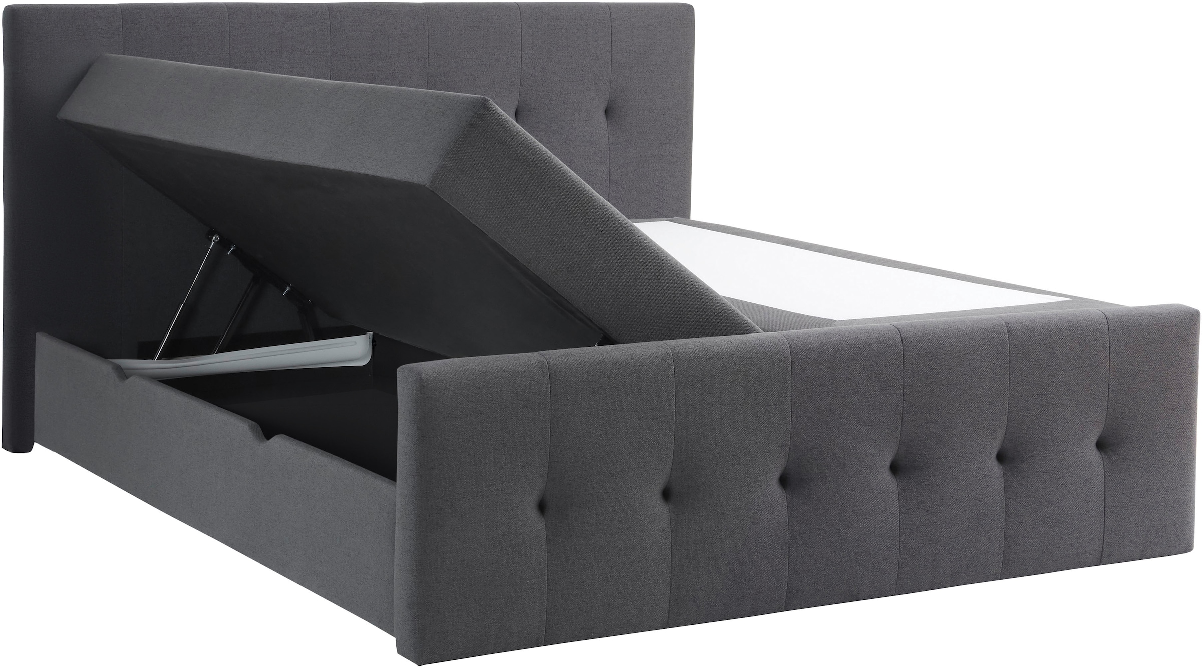 Home affaire Lit de boxe »Tessaja, inkl. Bettkasten, in der Breite 180x200cm erhältlich« Kopf- und Fussteil gesteppt, inkl. Anti-Slip-Topper