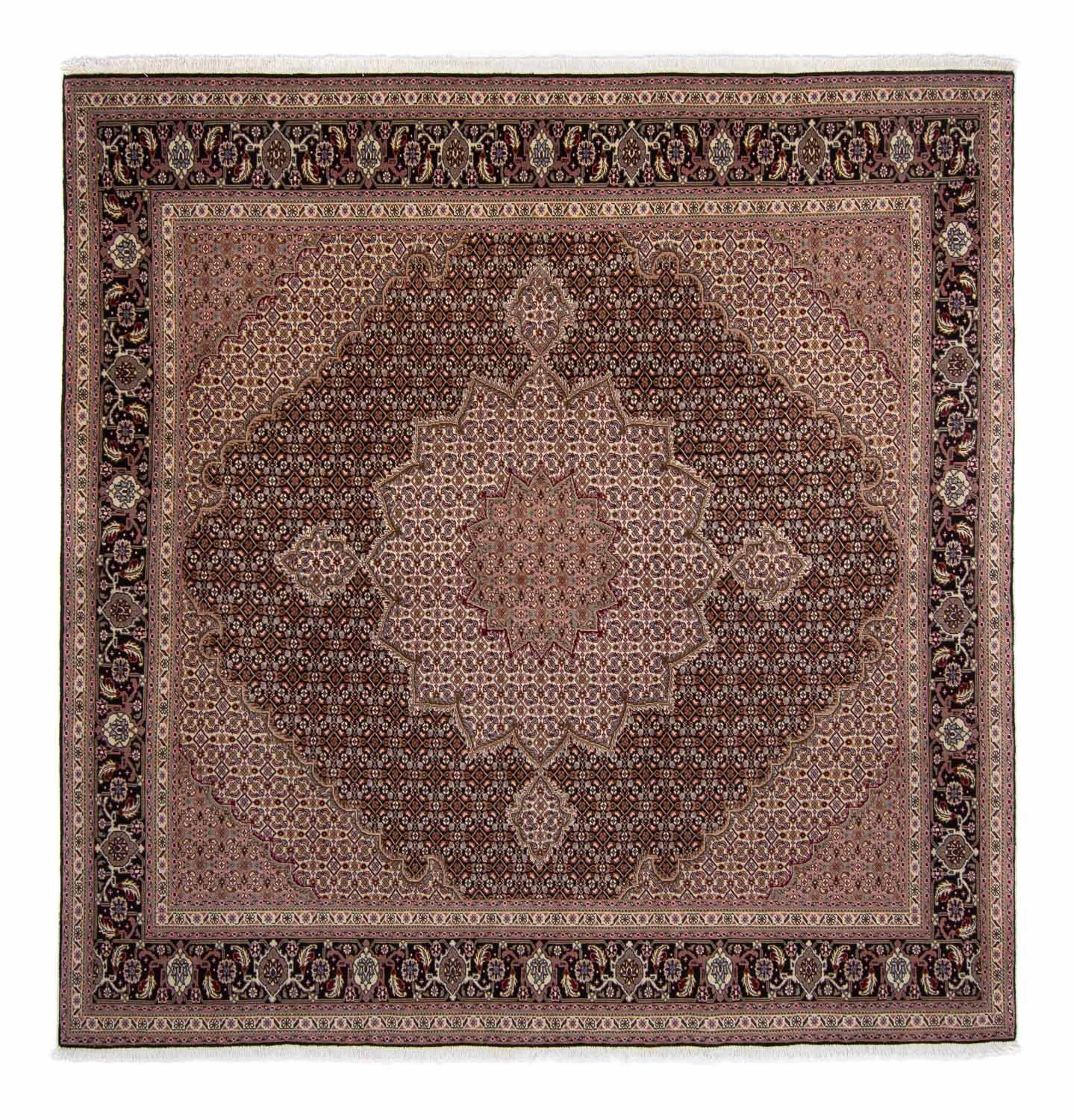 Image of morgenland Wollteppich »Nain - 9la Blumenmuster Blu scuro 85 x 58 cm«, rechteckig, 0,6 mm Höhe, Handgeknüpft bei Ackermann Versand Schweiz