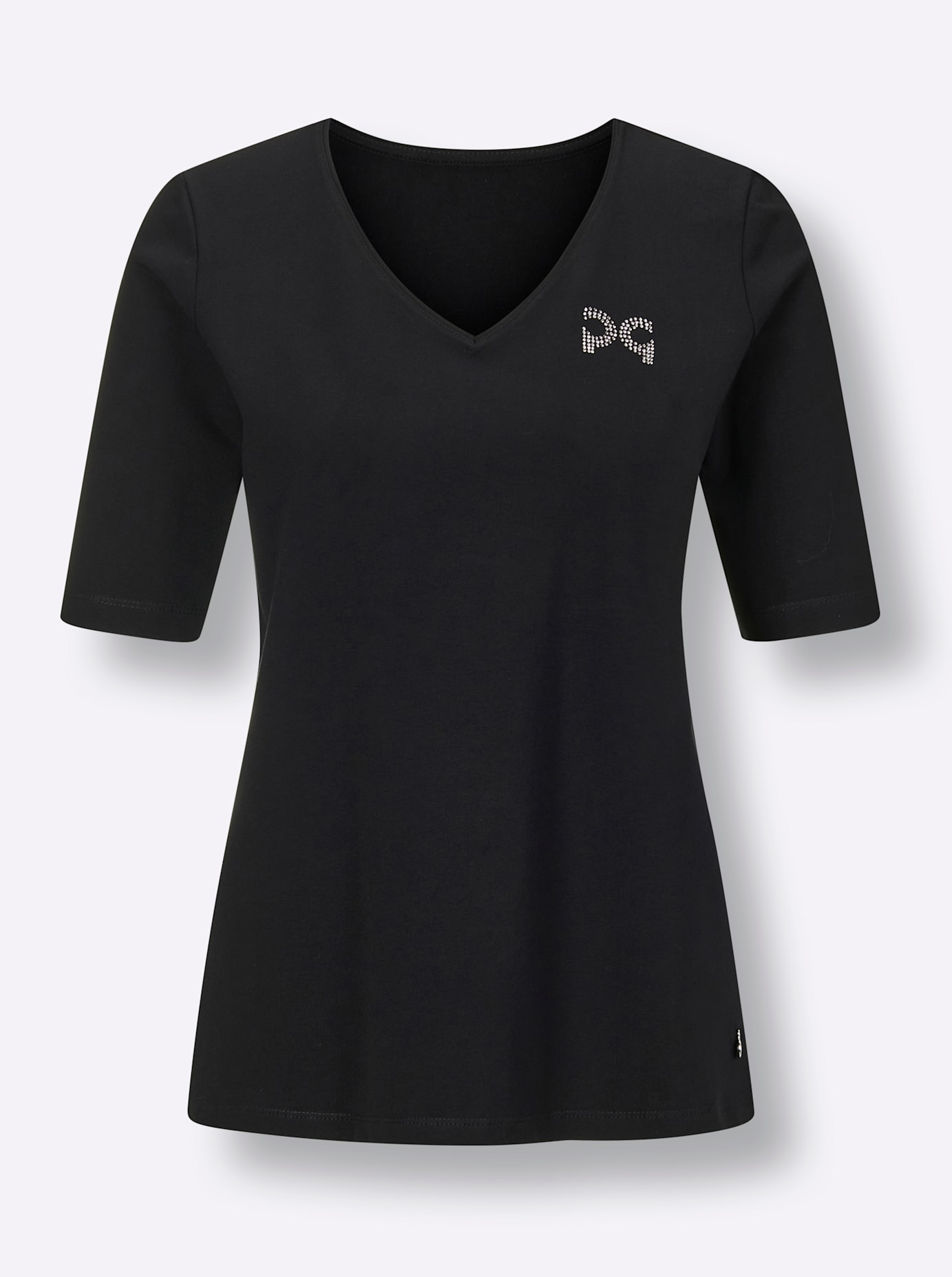 CREATION L PREMIUM V-Shirt »Pima-Baumwoll-Shirt«, (1 tlg.)