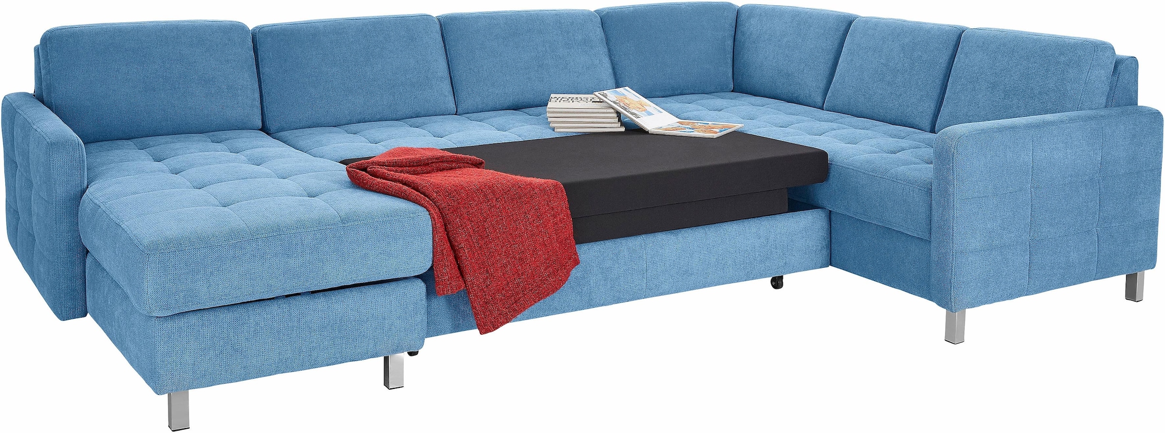 sit&more Wohnlandschaft Pablo U-Form, wahlweise mit Bettfunktion und Bettkasten
