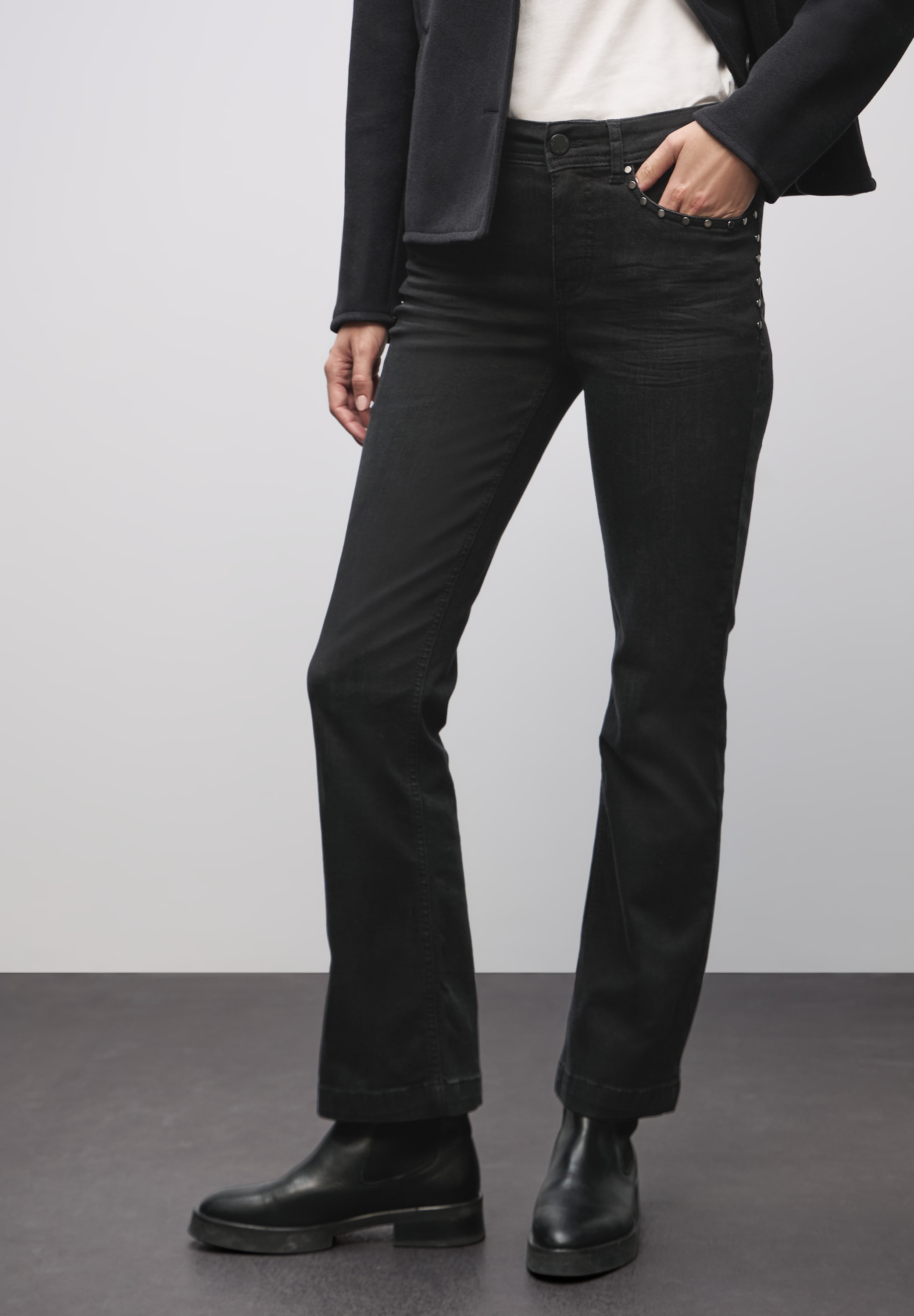 Image of STREET ONE Slim-fit-Jeans mit Nieten