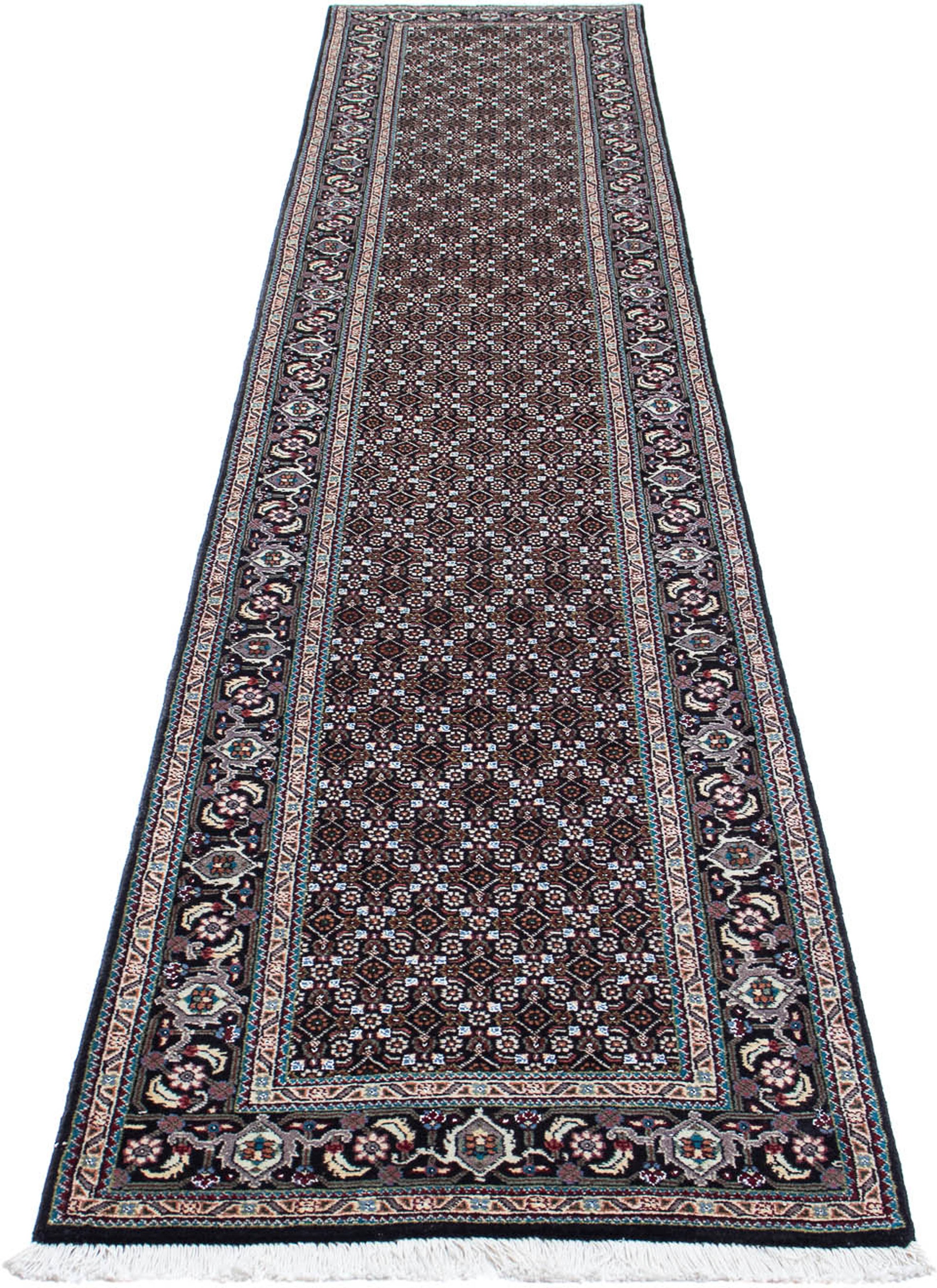 Image of morgenland Orientteppich »Perser - Täbriz - 381 x 66 cm - grau«, rechteckig, 10 mm Höhe, Wohnzimmer, Handgeknüpft, Einzelstück mit Zertifikat bei Ackermann Versand Schweiz