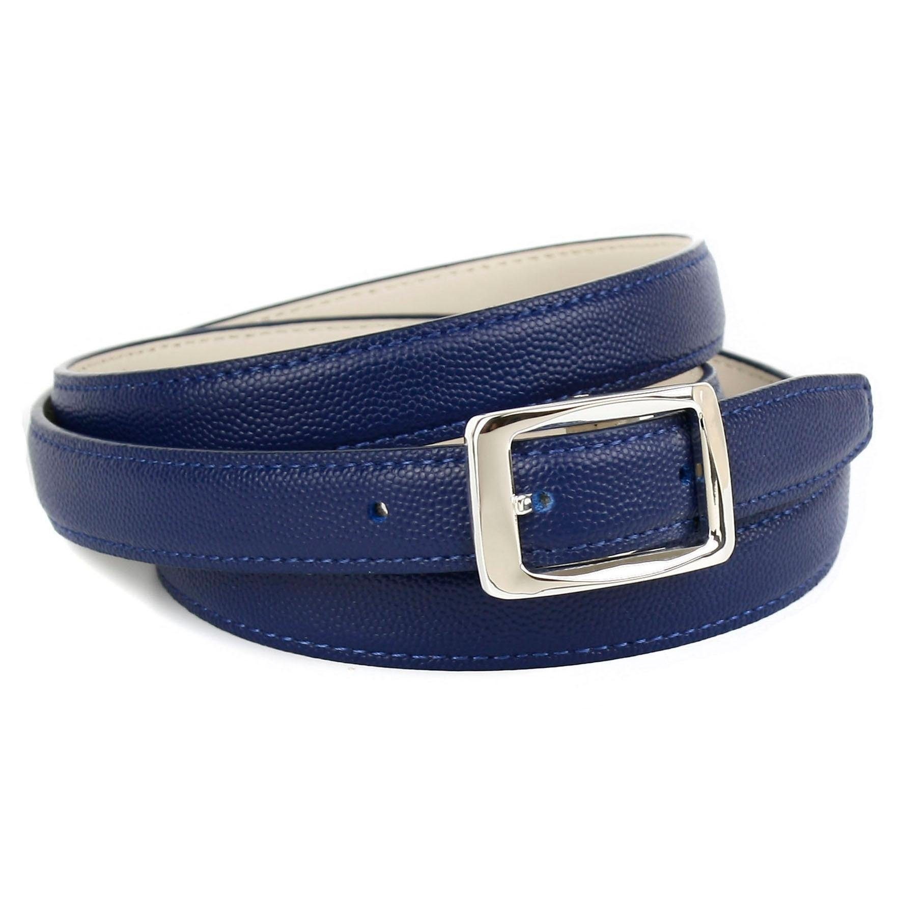 Image of Anthoni Crown Ledergürtel, in schmaler Form, kleine glänzende eckige Schliesse bei Ackermann Versand Schweiz