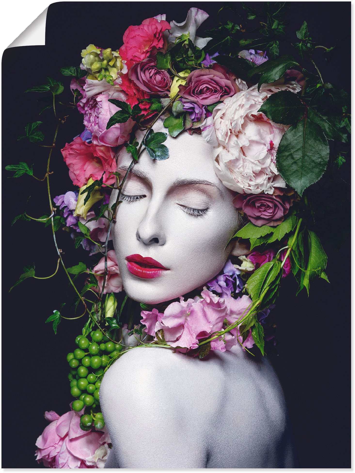 Image of Artland Wandbild "Schöne Blumenkönigin" Bilder von Frauen 1 Stk. tlg. als Alubild, Leinwandbild, Poster in verschied. Grössen