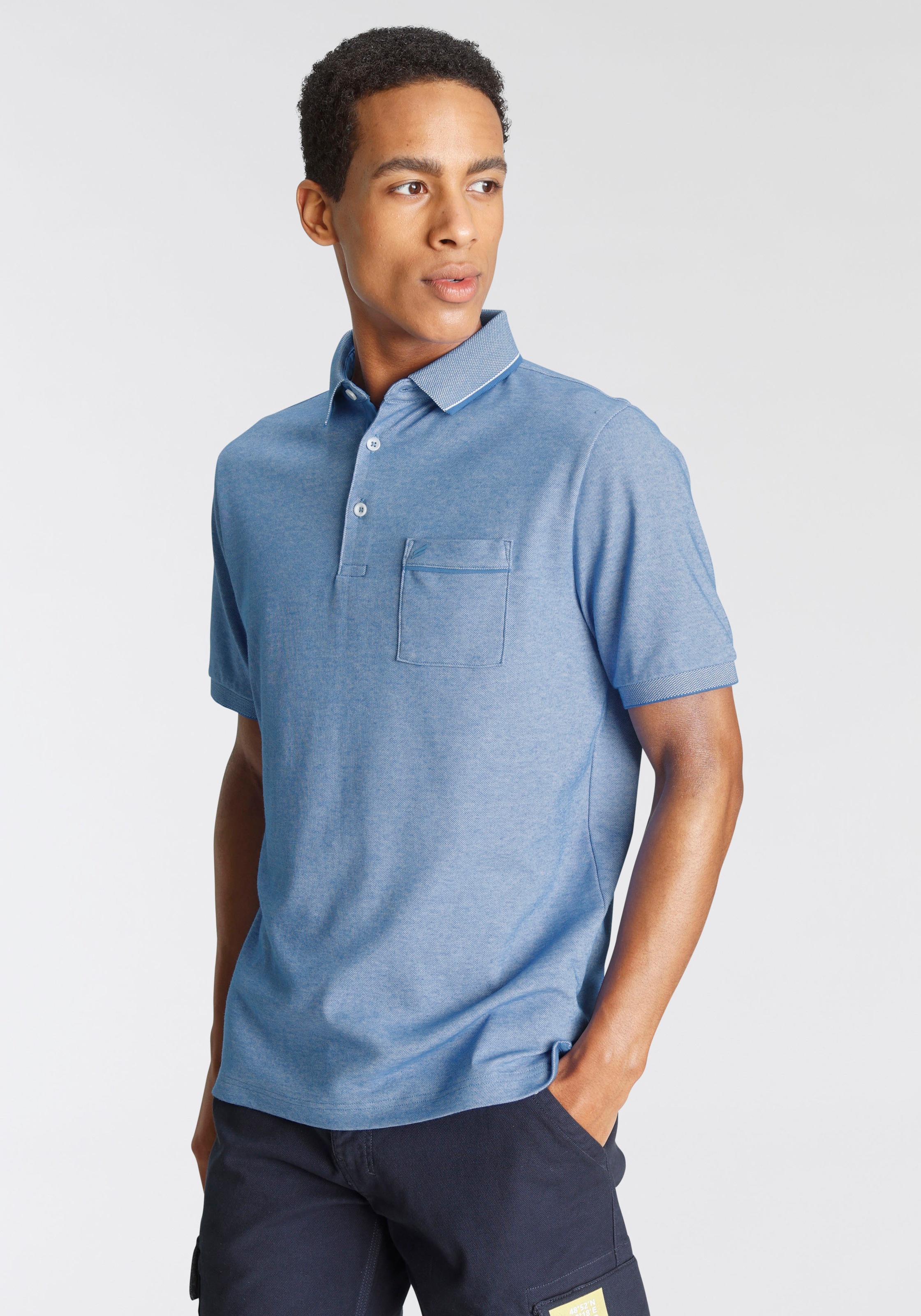 Image of Daniel Hechter Poloshirt, Brusttasche mit Paspel bei Ackermann Versand Schweiz