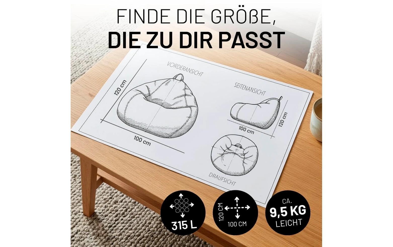 Lumaland Sitzsack »315 l Comfort«