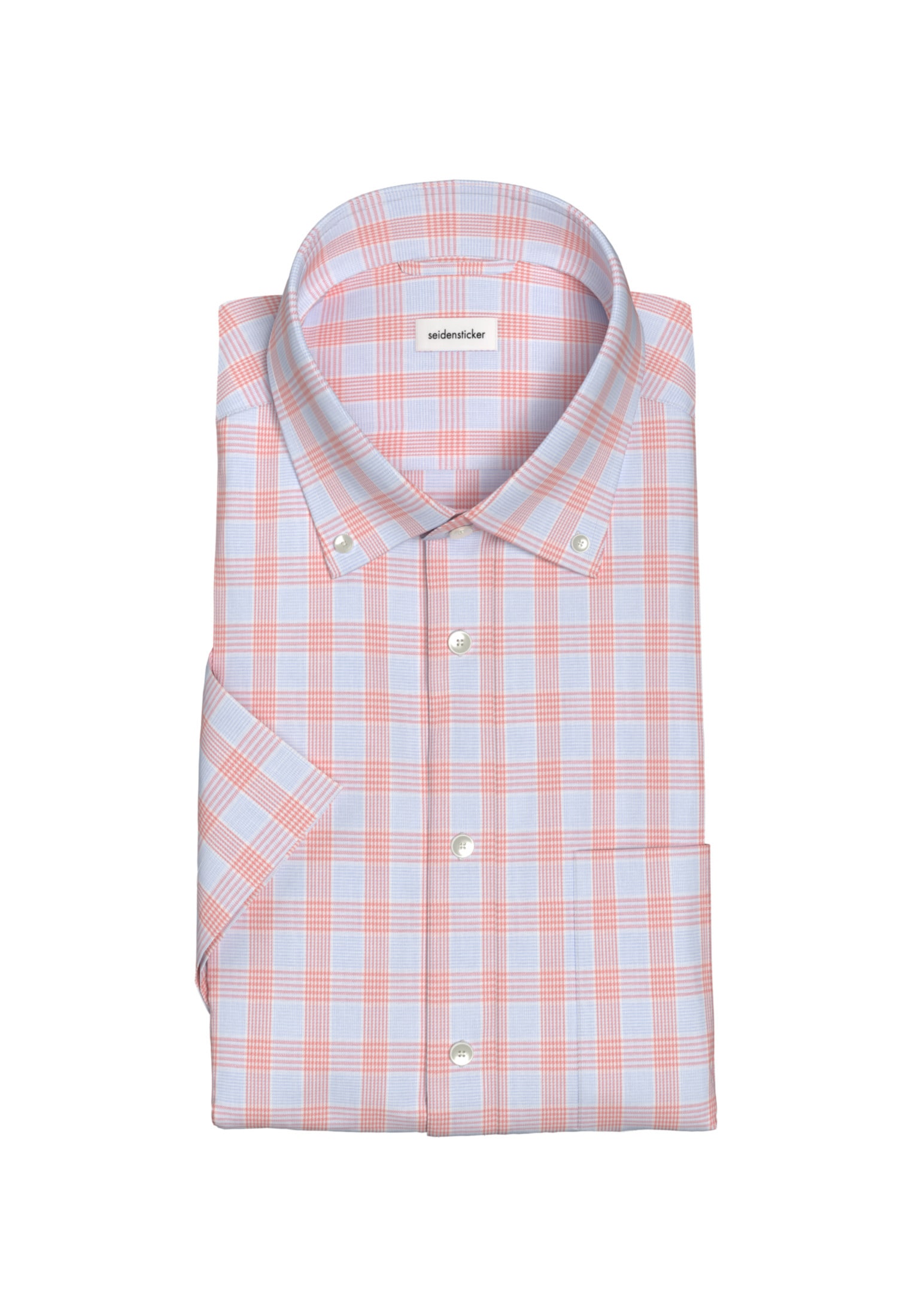 seidensticker Businesshemd »Comfort«, Comfort 1/2 Button-Down-Kragen Karo