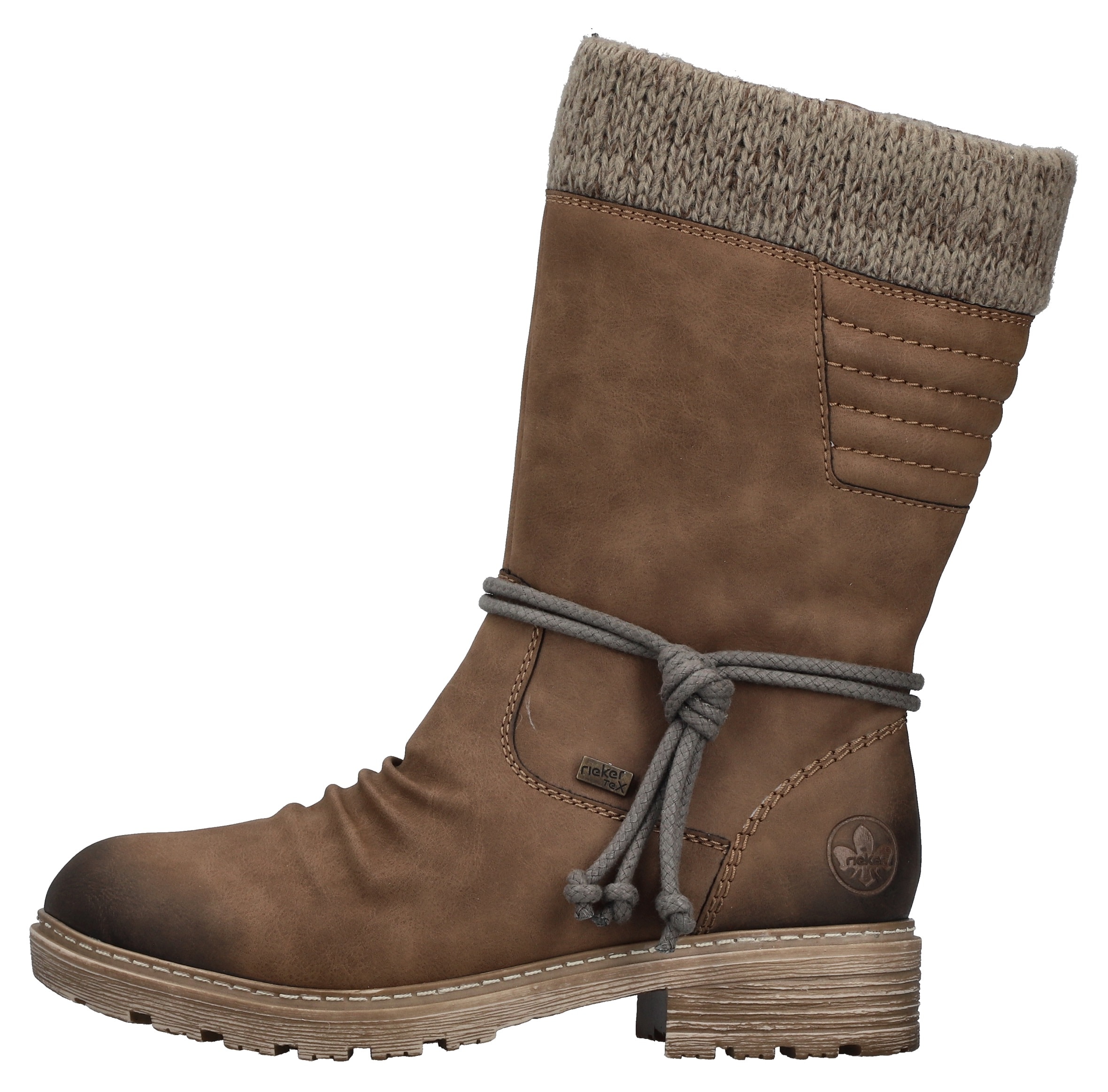 Rieker Bottes d'hiver  bottes d’hiver, talon bloc, membrane TEX, bord tricoté