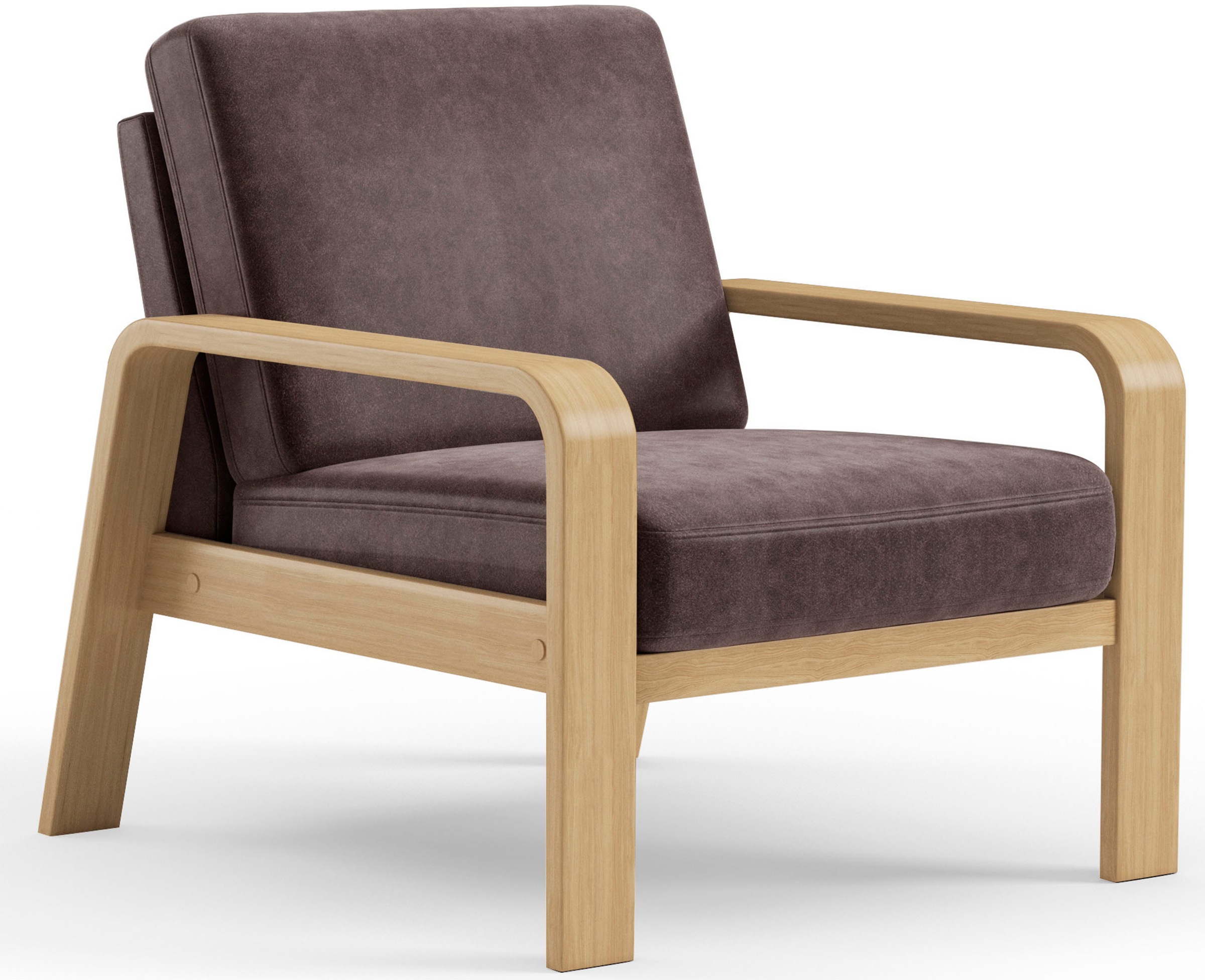 sit&more Sessel »Kolding«, Armlehnen aus Buchenholz in natur, verschiedene Bezüge und Farben