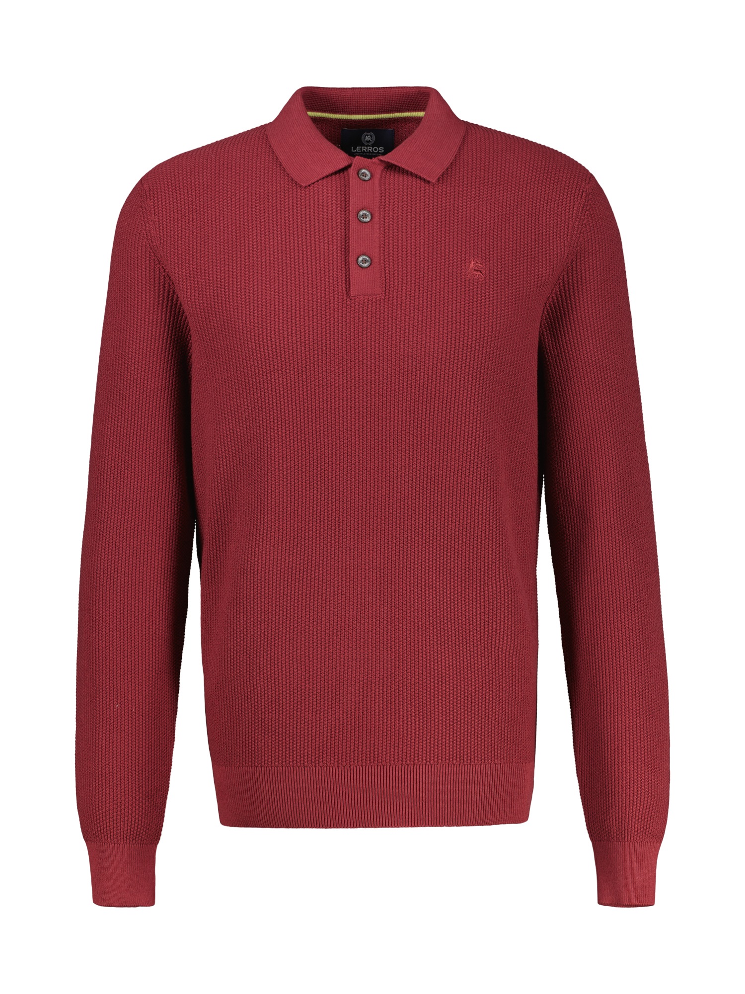 Image of LERROS Strickpullover "Langarmpoloshirt, gestrickt"