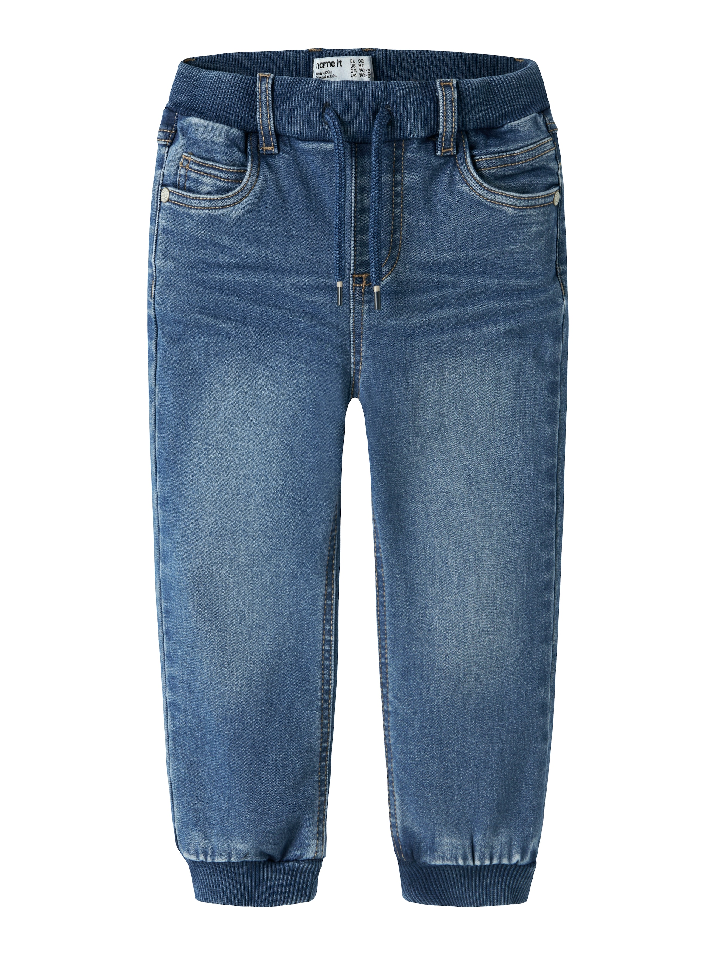 Image of Name It Schlupfjeans "NMMBEN BAGGY R FLEECE JEANS 7509-AN" Baumwollmischung, baggy fit