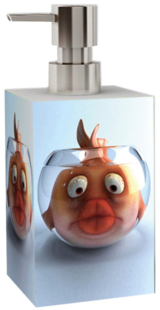 Sanilo Set d'accessoires de salle de bain »Goldfisch« bestehend aus WC-Sitz, Badteppich, Stöpsel, Seifenspender, WC-Bürste