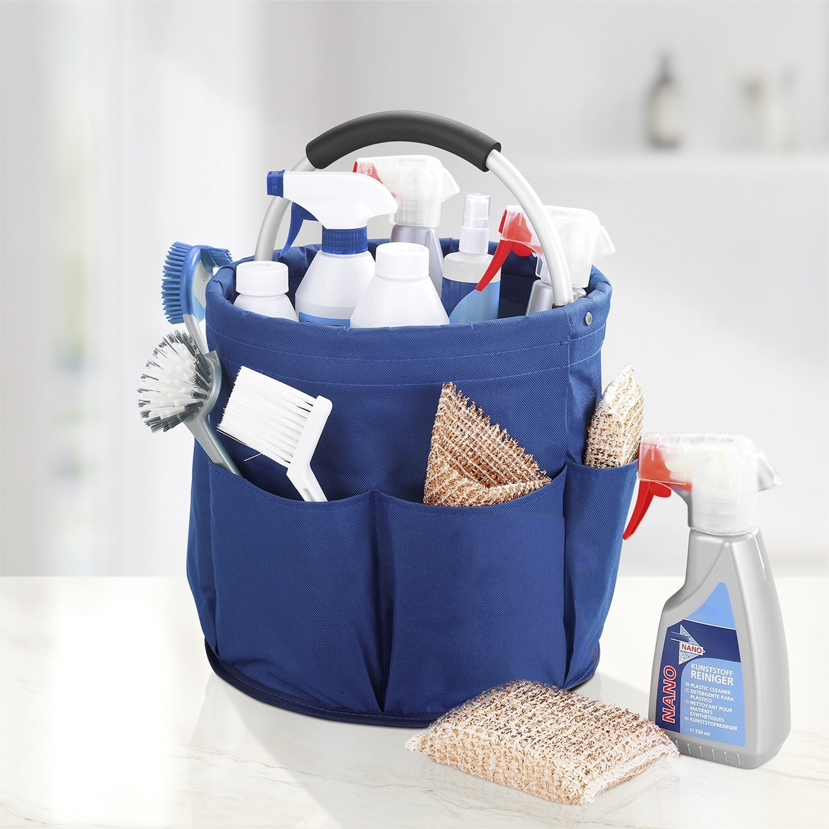 Maximex Organizer »Universal-Reinigungs-Caddy«, Allzweckkorb mit 6 Aussentaschen, ideal für Haushalt, Garten & Camping
