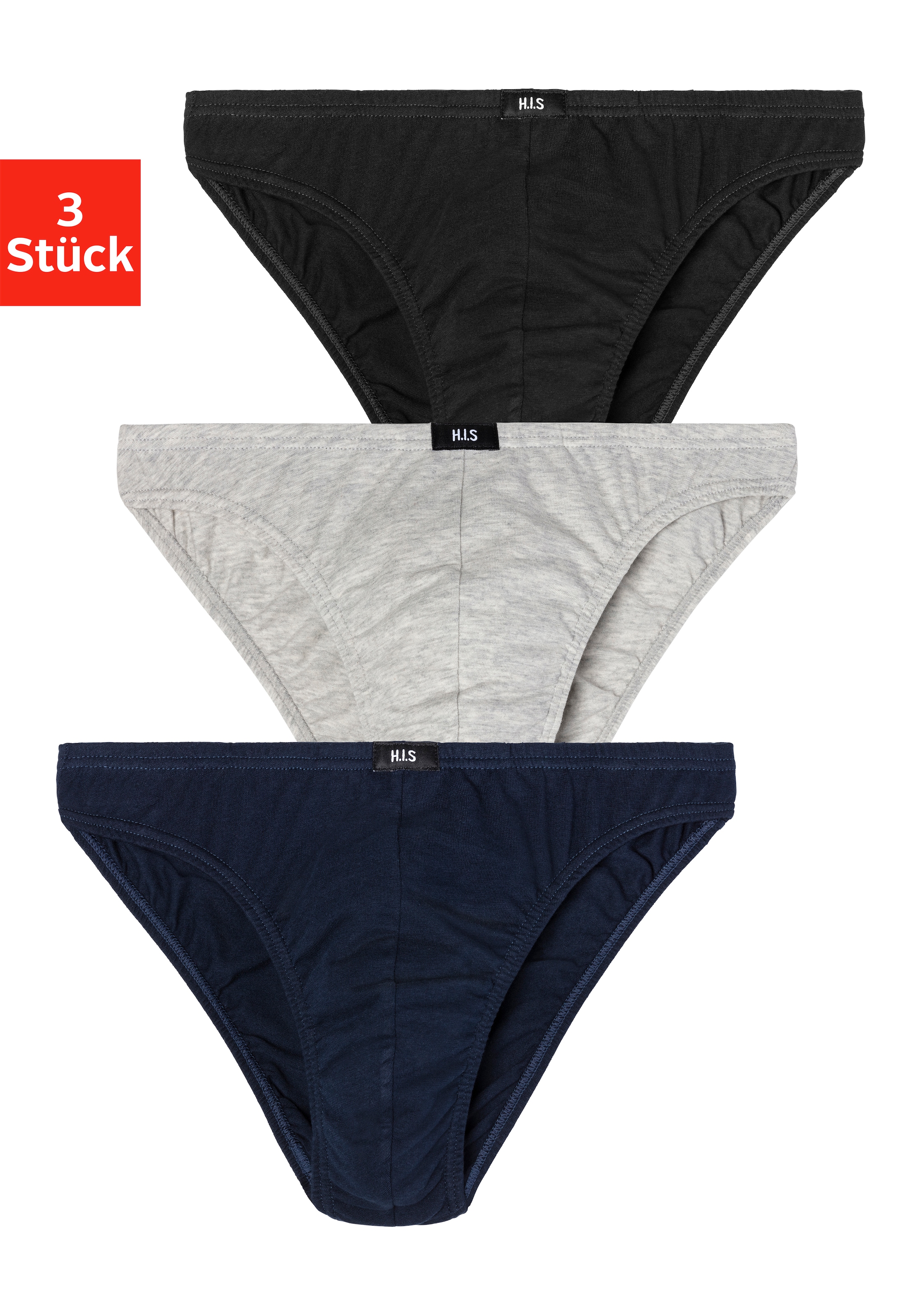 Image of H.I.S Slip "Minislip" Packung, 3 Stk. aus weichem Baumwoll-Stretch