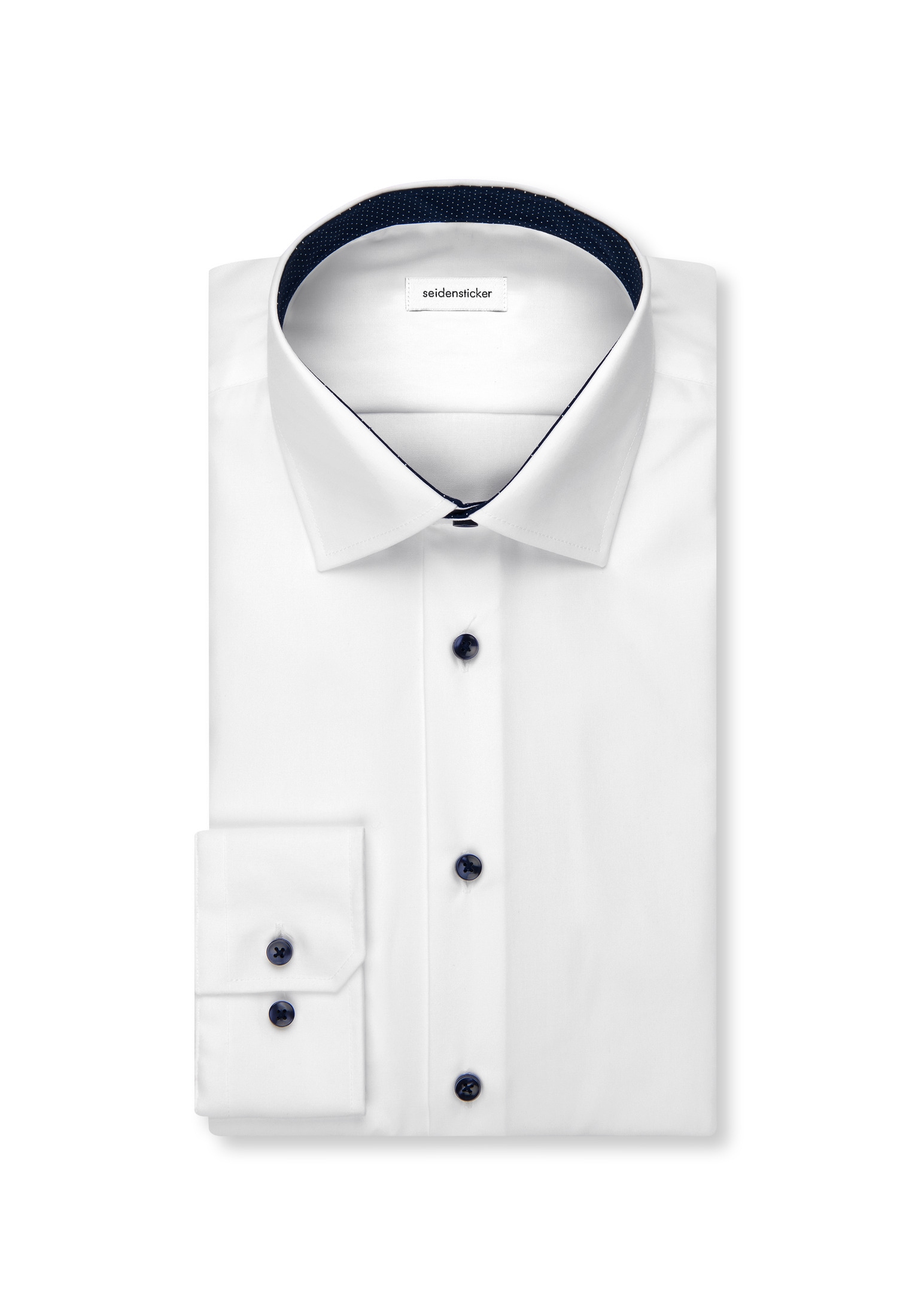 seidensticker Chemise d'affaires »Schwarze Rose« Col Kent uni 1/1 cintré