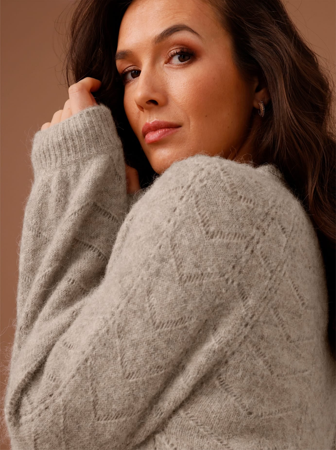 CREATION L PREMIUM Pull ajouré »Alpaka-Woll-Mix-Pullover«