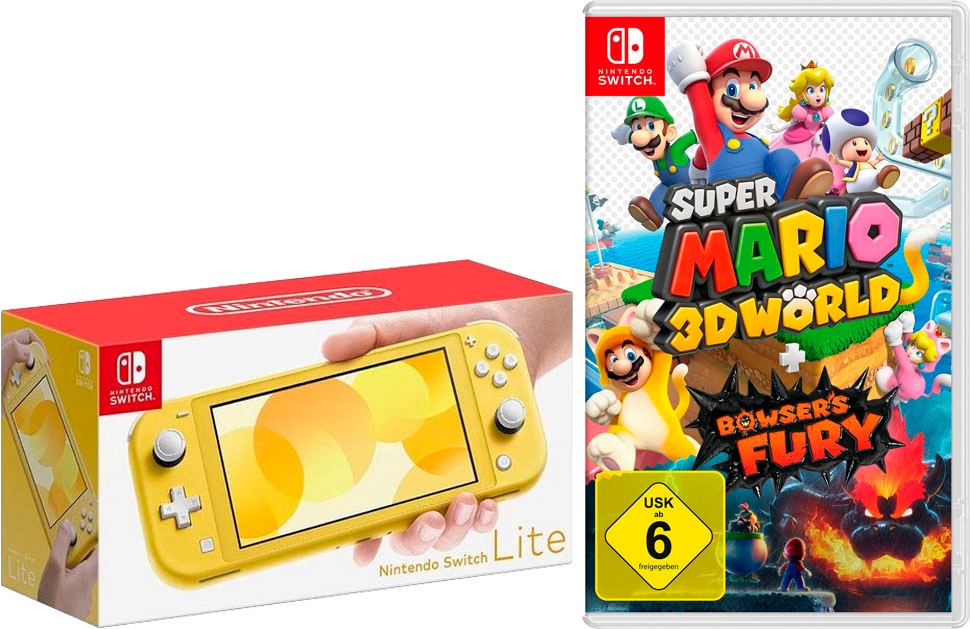 Image of Nintendo Switch Konsolen-Set "Lite" 32 GB inkl. Mario 3D World + Bowsers Fury