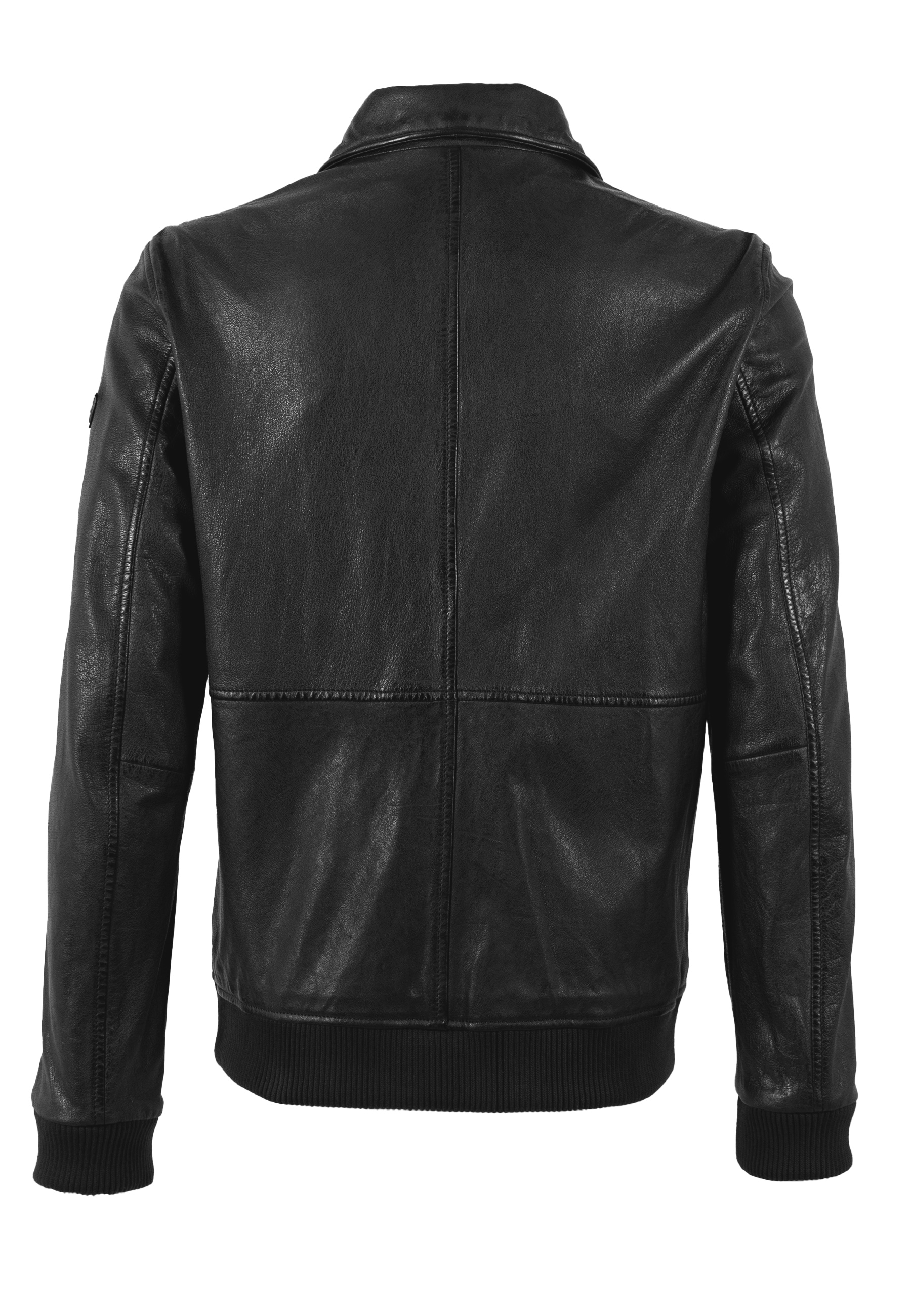 Mauritius Veste en cuir »MMCrovig« mit Umlegekragen