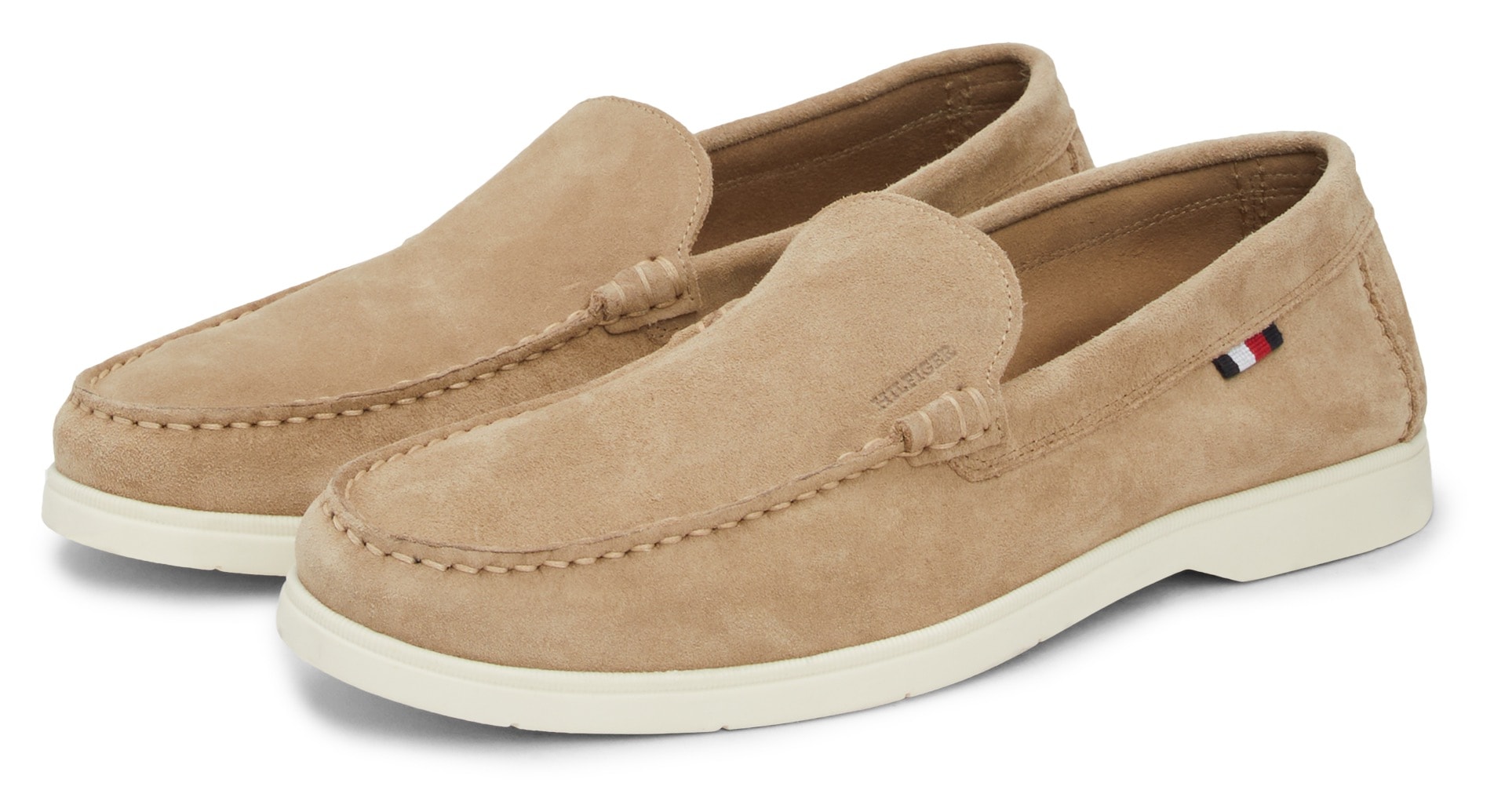 Slipper »HILFIGER CASUAL SUEDE LOAFER«, Businessmode, Schlupfschuh, Freitzeitschuh mit...