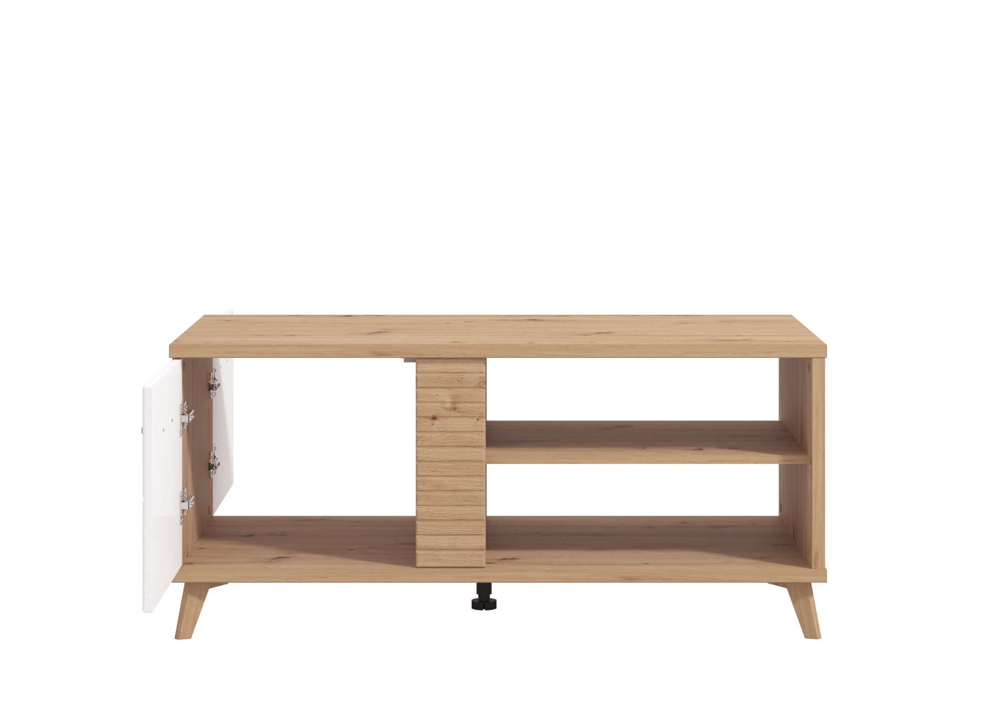 INOSIGN Couchtisch »Bretagna 120 cm, rechteckig, in zeitloser Design«, mit viel Stauraum, Artisan Eiche Dekor mit Segmenten in Weiss