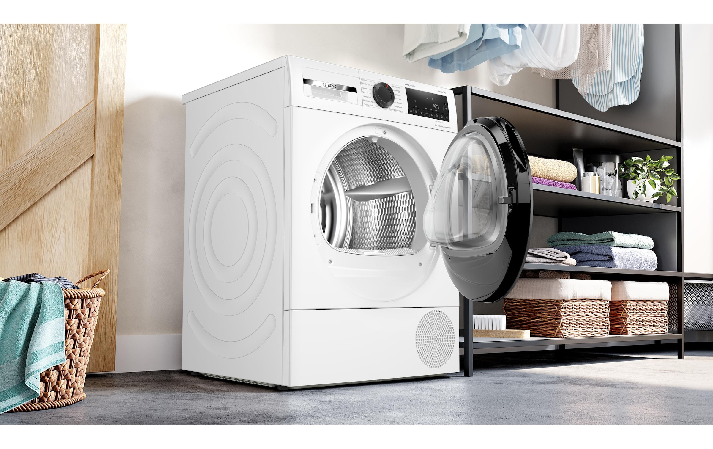 BOSCH Sèche-linge à pompe à chaleur »Serie 6 WQG2450JCH Rechts« Geräuschentwicklung: 61 dBA