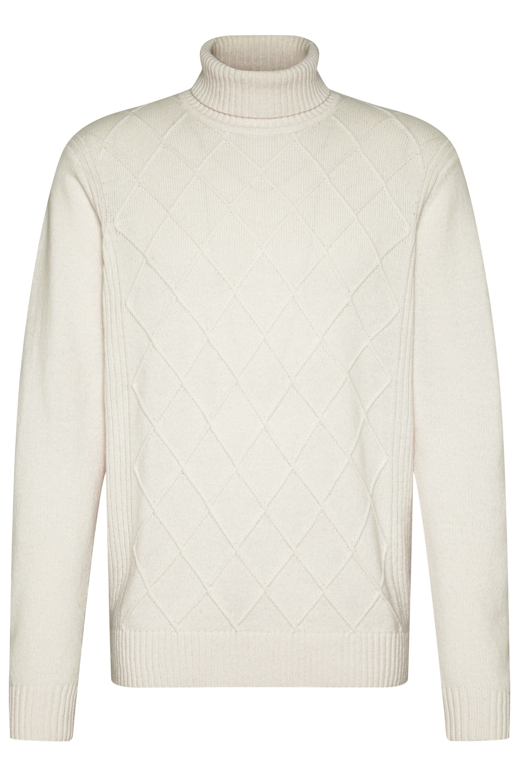 bugatti Rollkragenpullover, mit 3-D-Rautenmuster