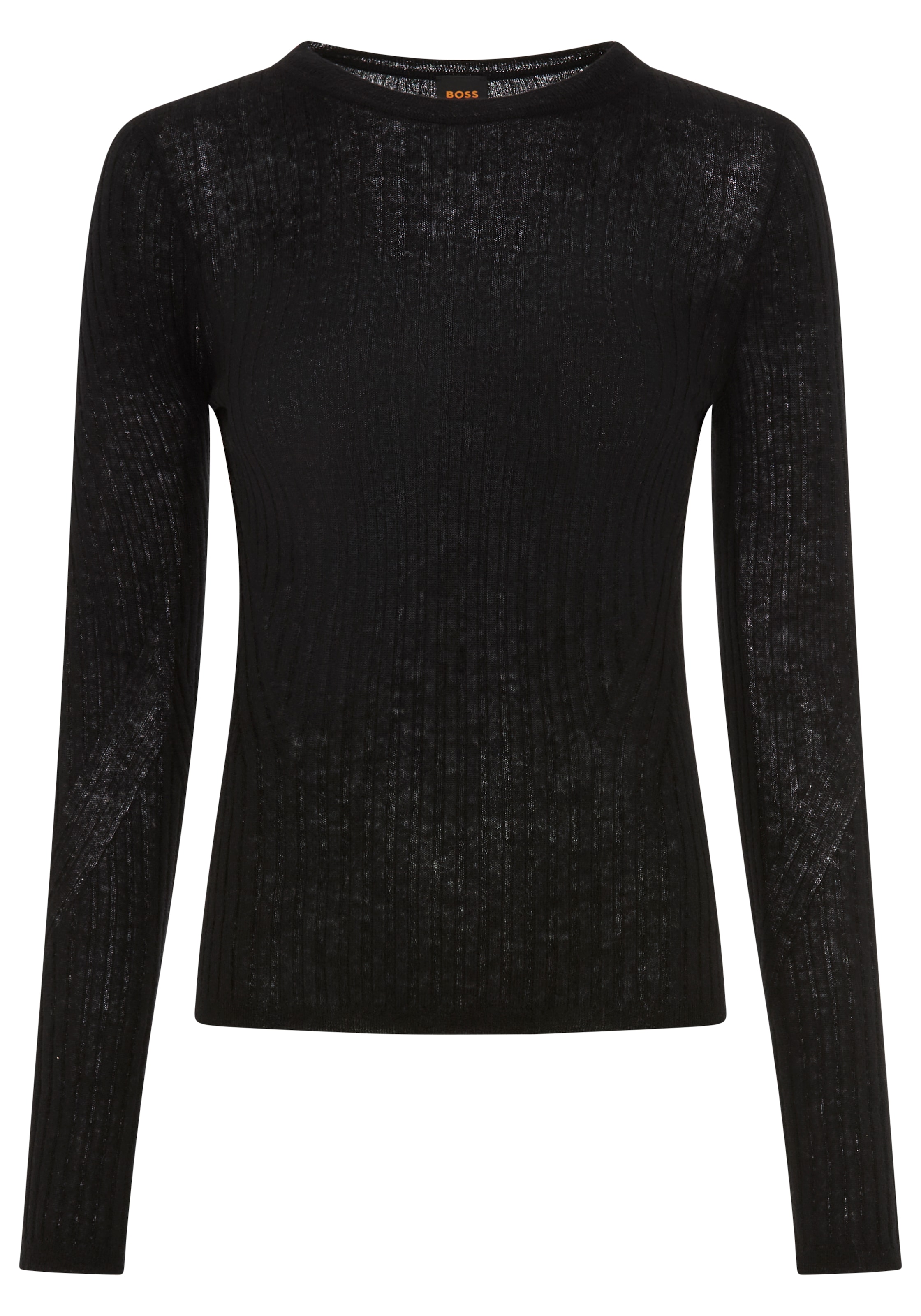 BOSS ORANGE Pull à col rond »Fennoni Premium Damenmode« Schurwoll-Mix, slim fit