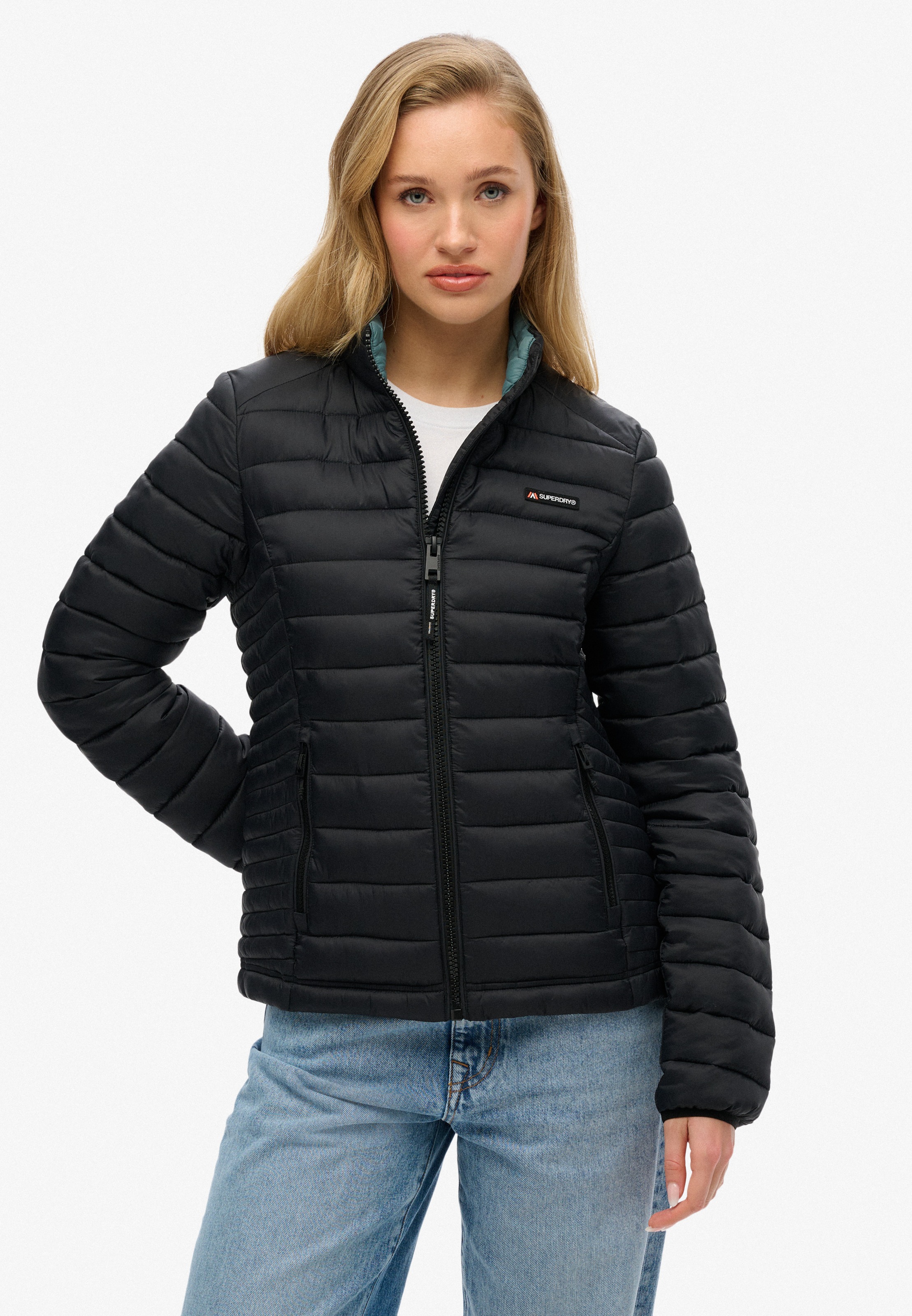 Image of Superdry Steppjacke "FUJI LITE PADDED JACKET" Regular Fit, mit Stehkragen, aus Nylon und Kunstfaser