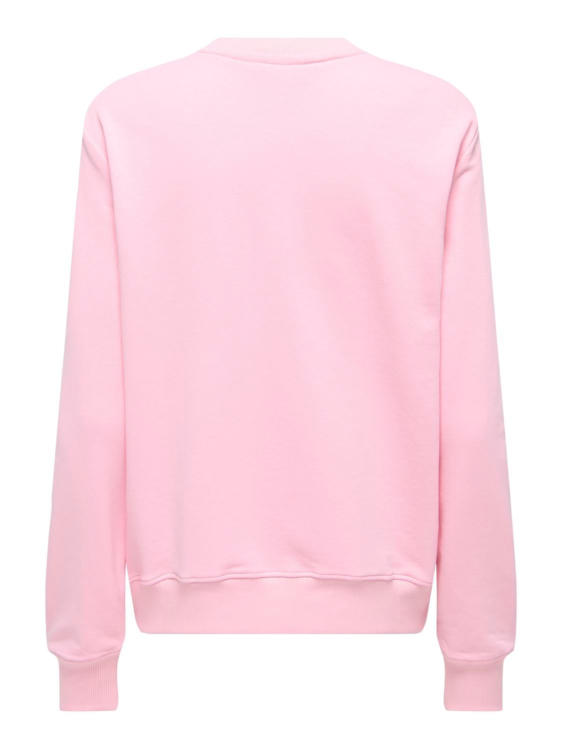 ONLY Sweat-shirt »ONLADELLE L/S O NECK UB CS SWT«, mélange de coton, regular fit, col rond
