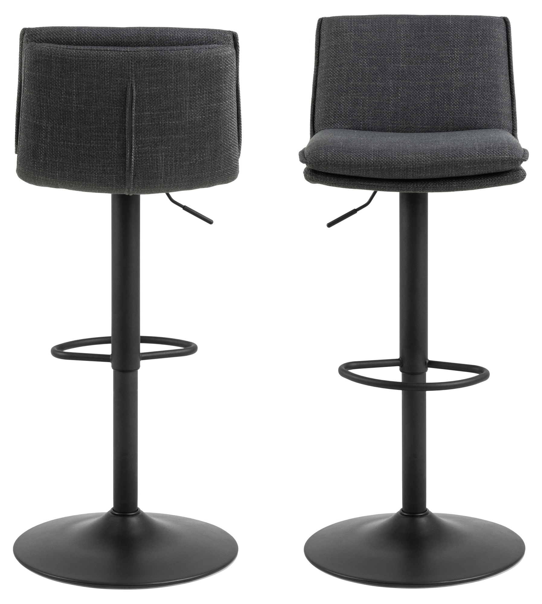 ACTONA GROUP Barhocker »Flynn« Set, 2 Stk. tlg. Barhocker, Basel dunkelgrau, Trompete Gestell, 2 stk