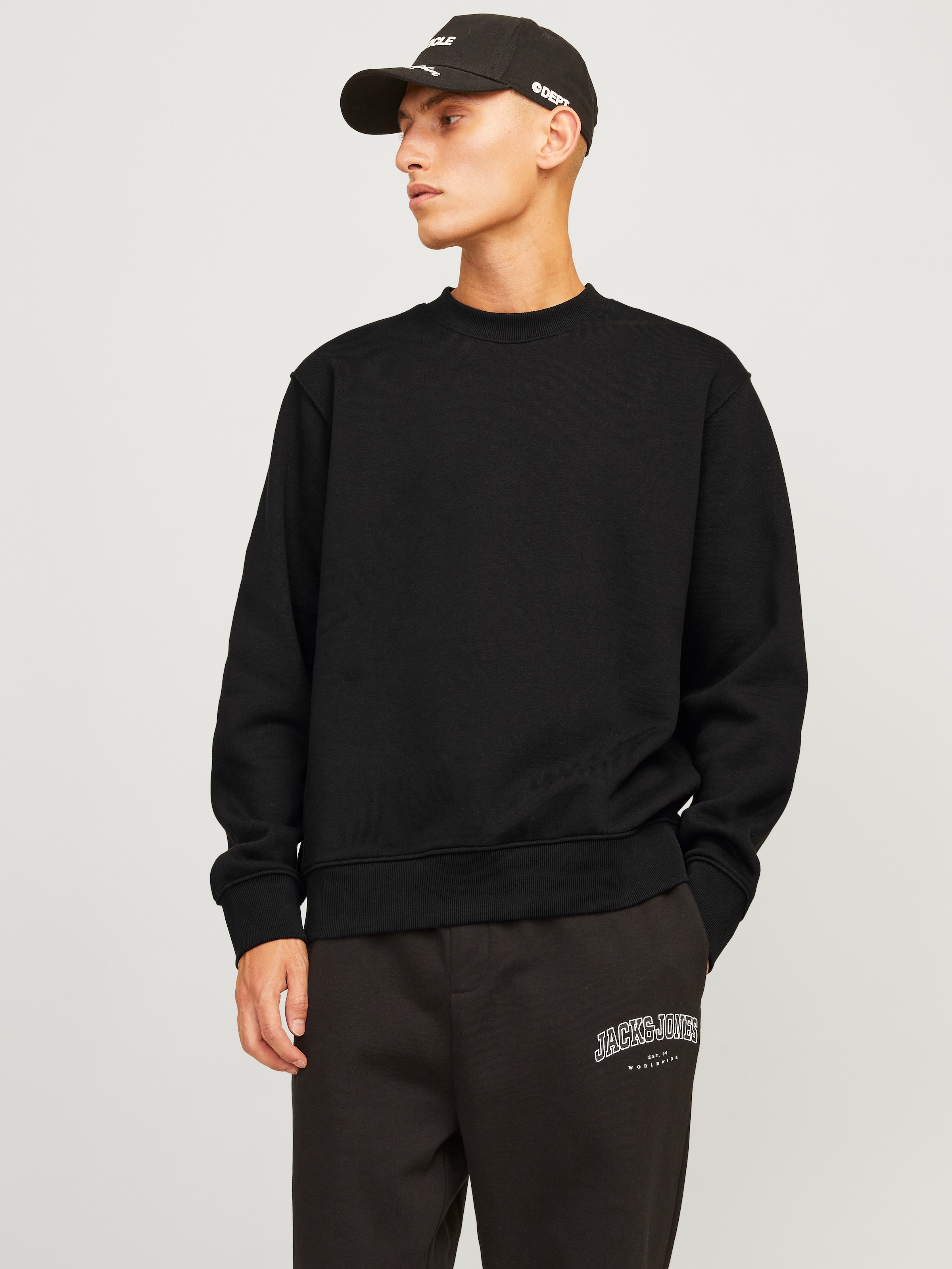 Image of Jack & Jones Sweatshirt "JJEURBAN EDGE SWEAT CREW NECK NOOS", mit Rippbündchen