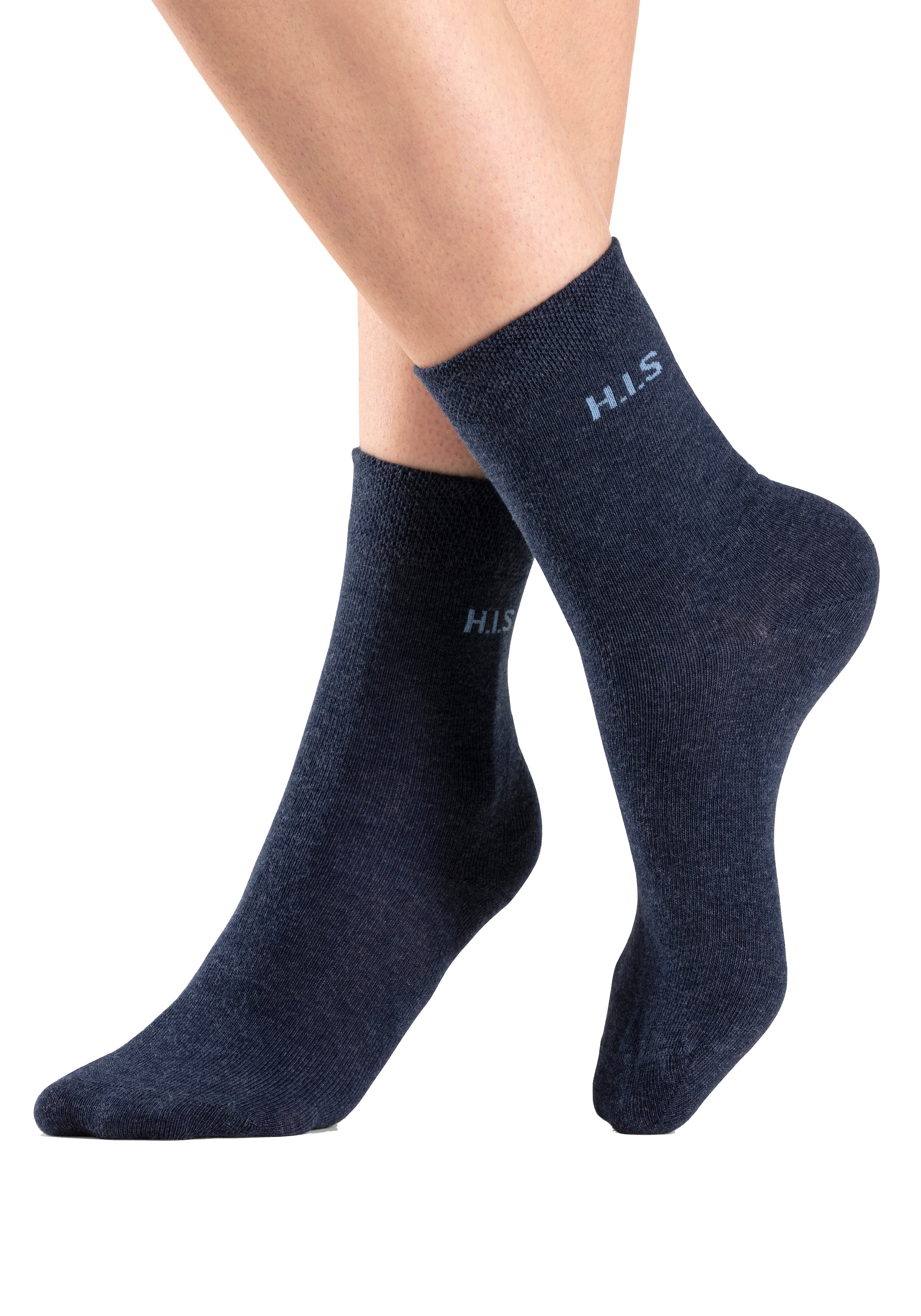 H.I.S Socken, (Packung, 4 Paar), ohne einschneidendes Bündchen